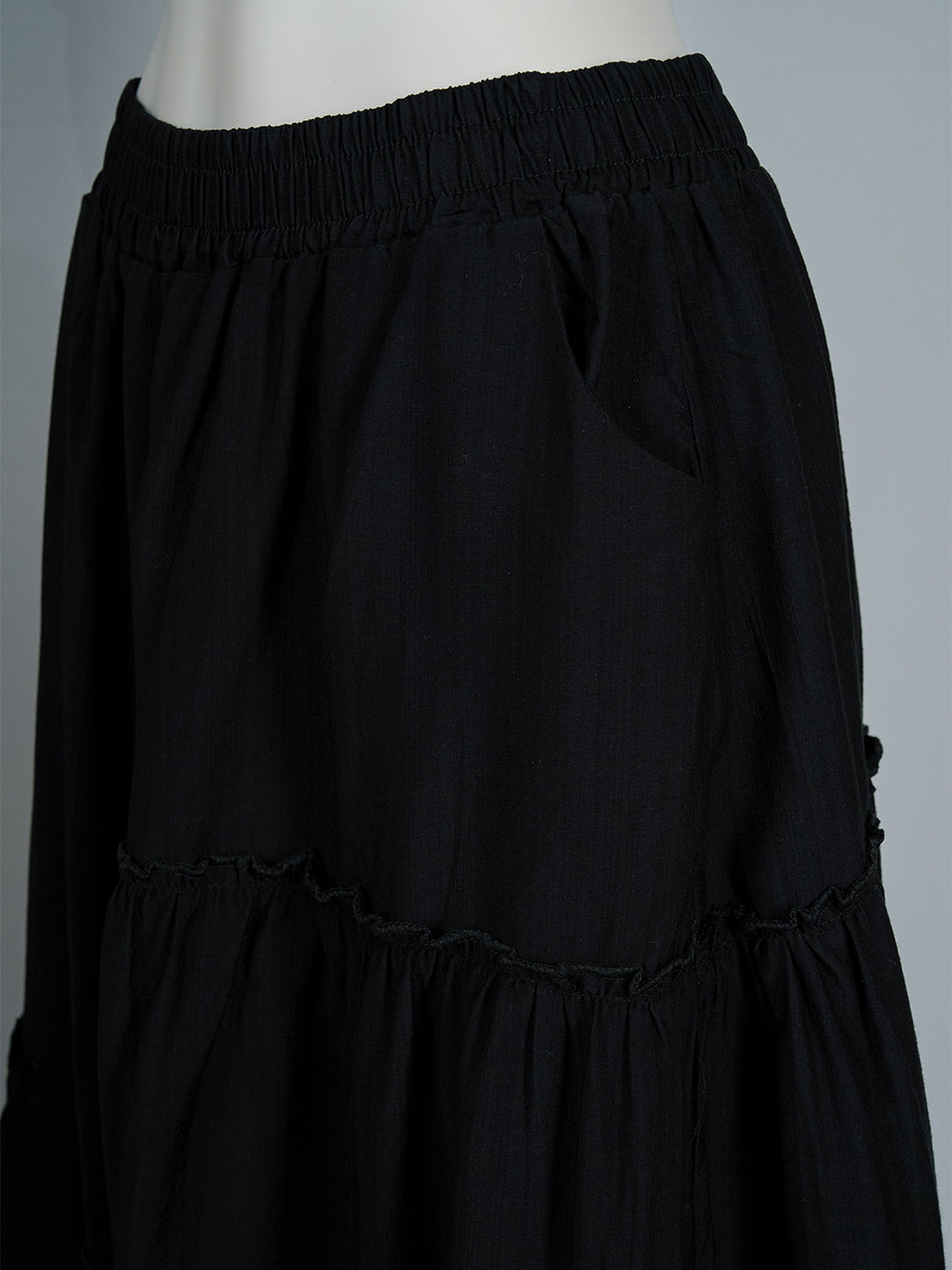 Ruffled Tier Wide-Leg Pants