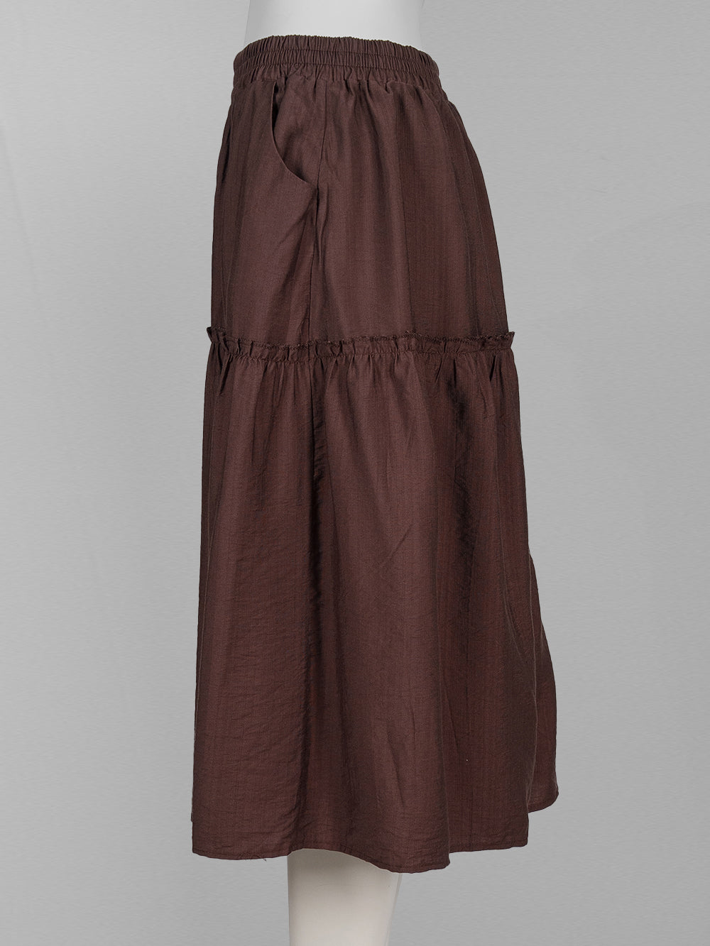 Ruffled Tier Wide-Leg Pants