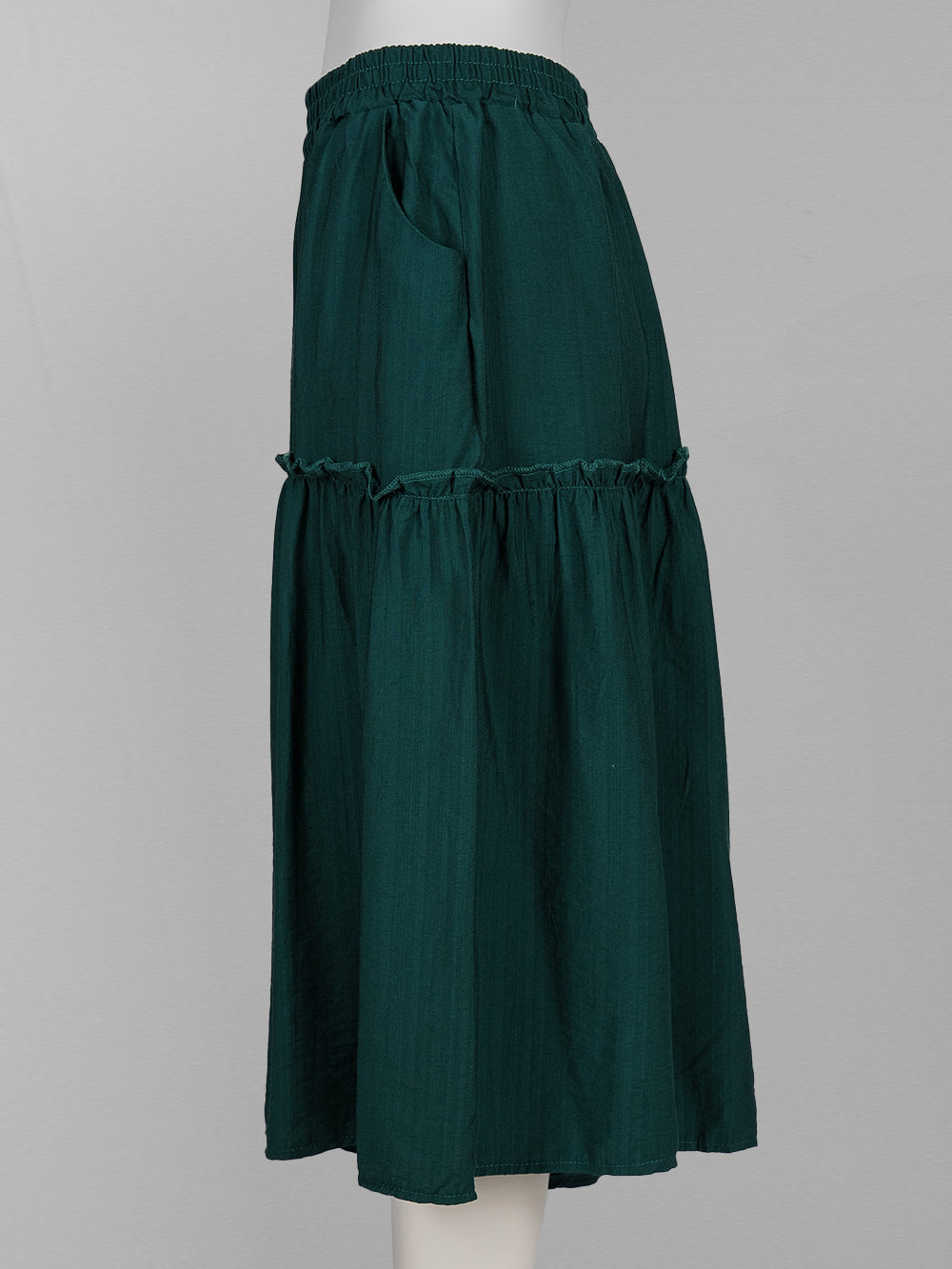 Ruffled Tier Wide-Leg Pants