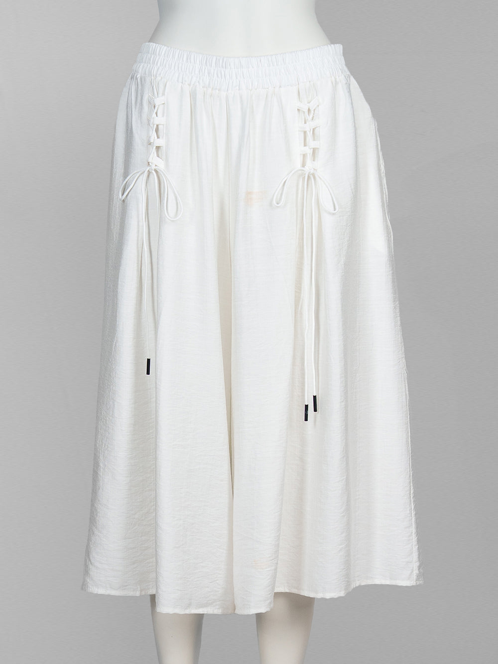 Front Lace-Up Wide-Leg Pants