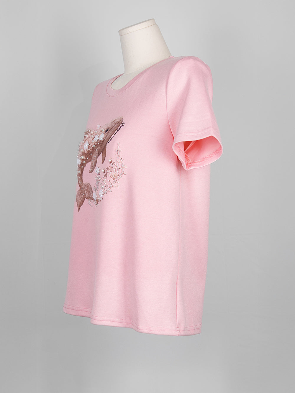 Floral Whale Embroidered Tee