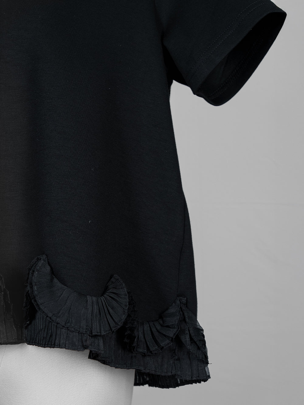 Pleated Hem Detail Tee
