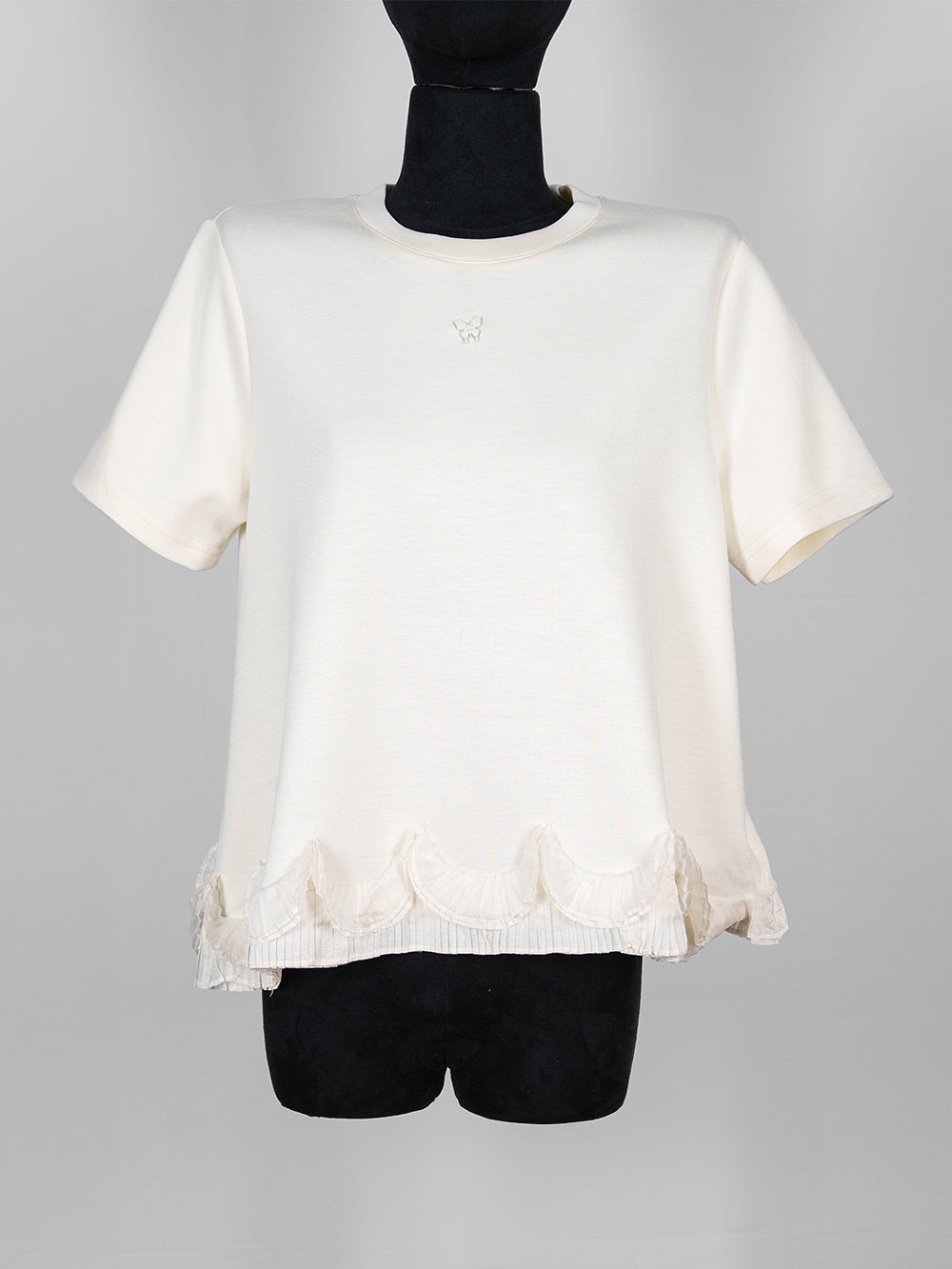 Pleated Hem Detail Tee