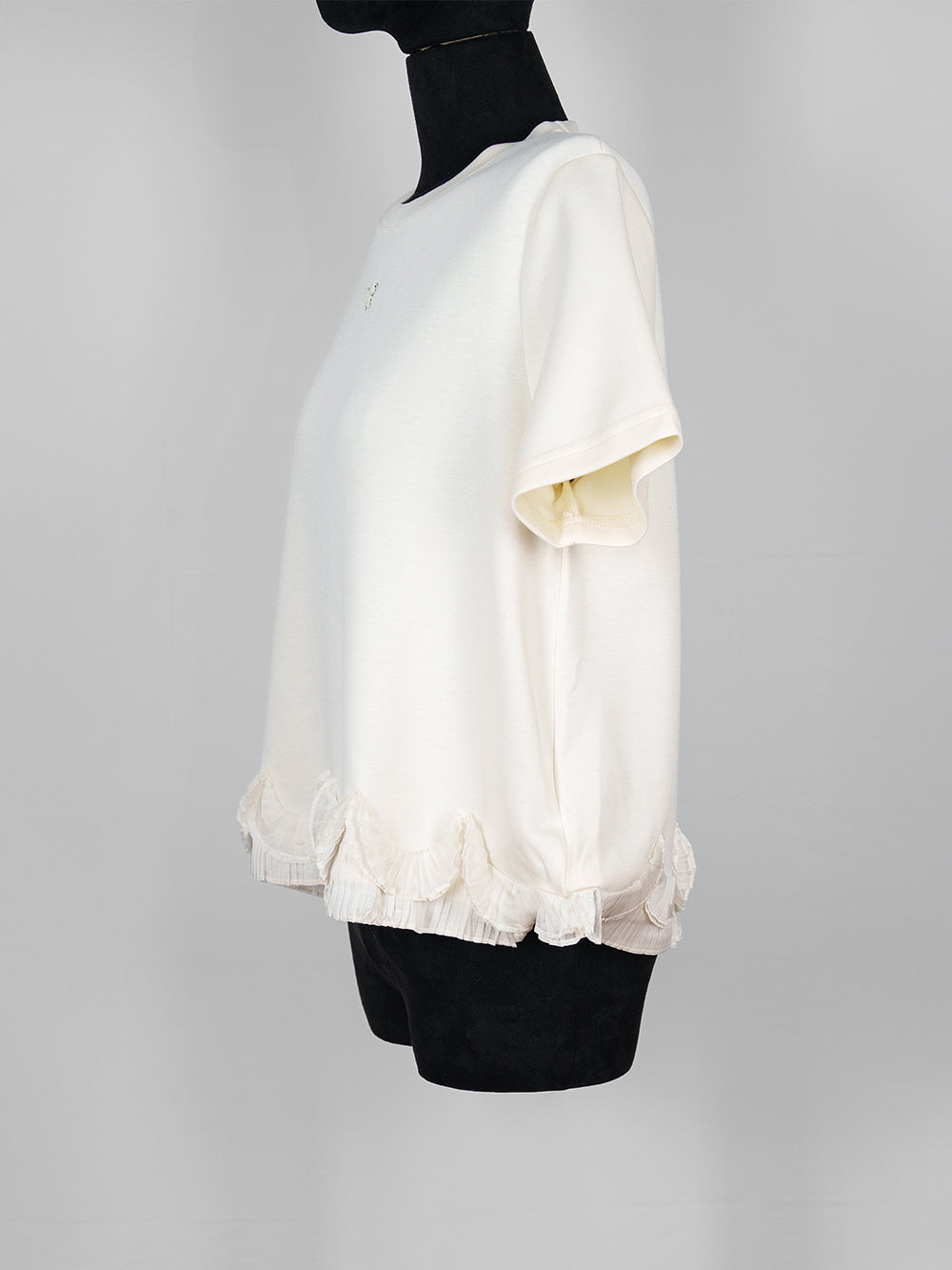 Pleated Hem Detail Tee