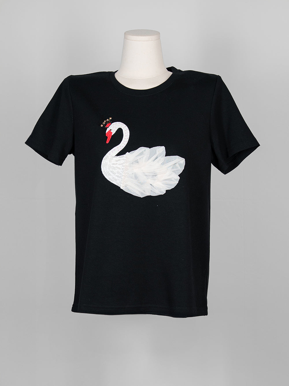 Swan Tulle Embellished Tee