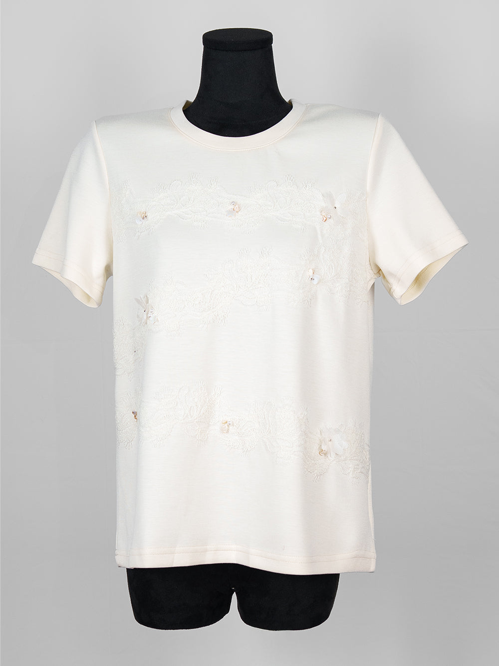 Lace Bloom Embroidered Tee