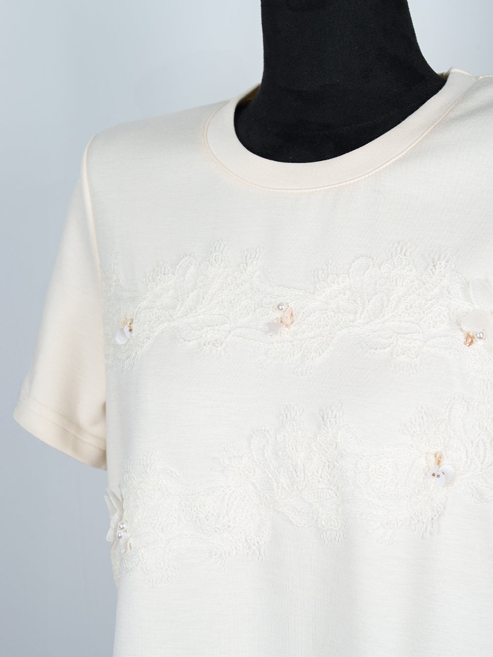 Lace Bloom Embroidered Tee