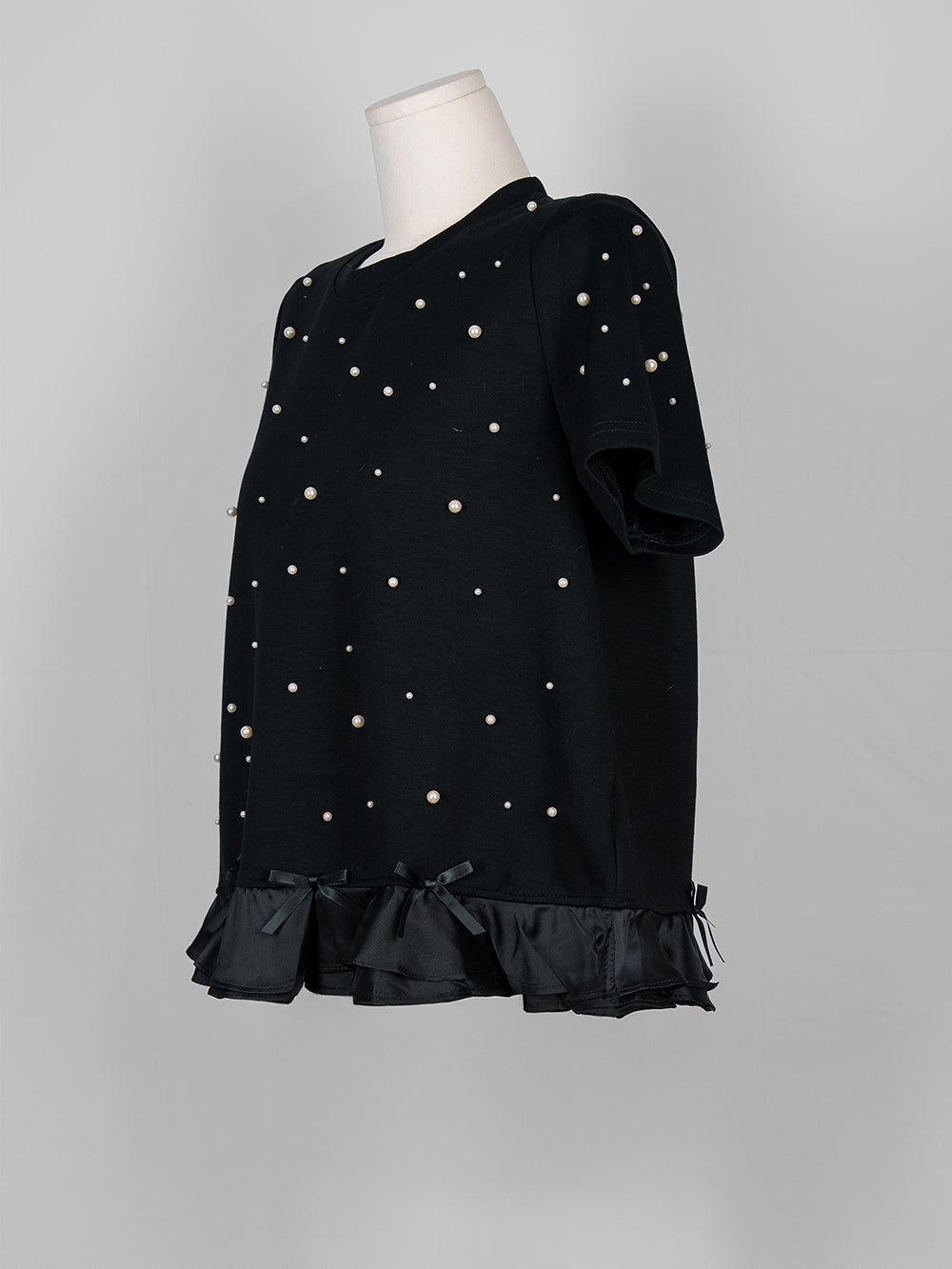 Pearl Ruffle Hem Tee