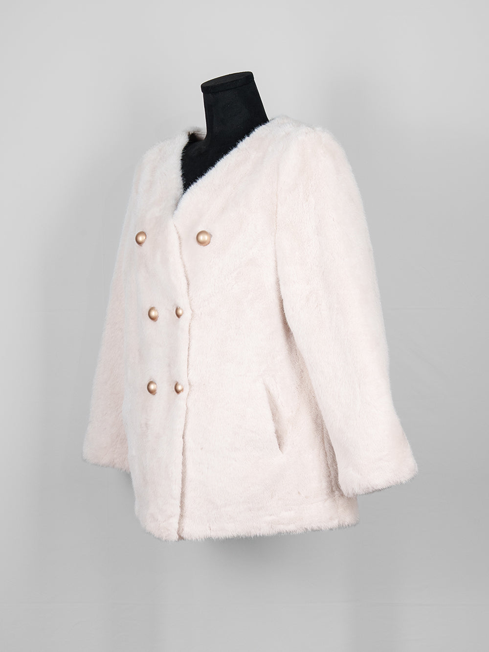 Ava Fur Jacket with Buttons