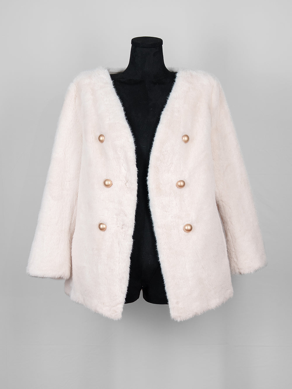 Ava Fur Jacket with Buttons