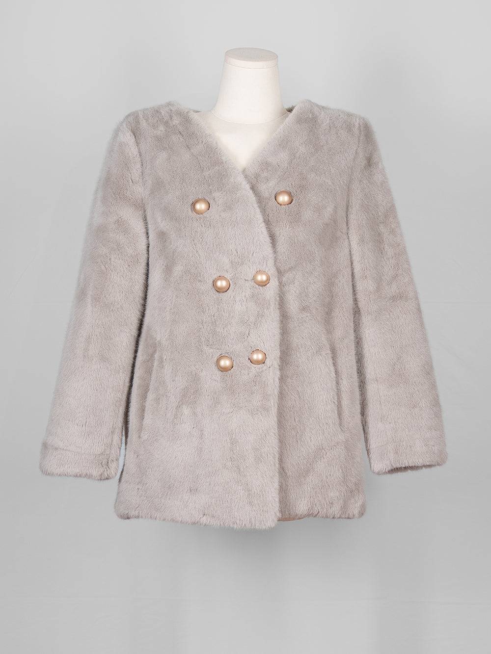 Ava Fur Jacket with Buttons