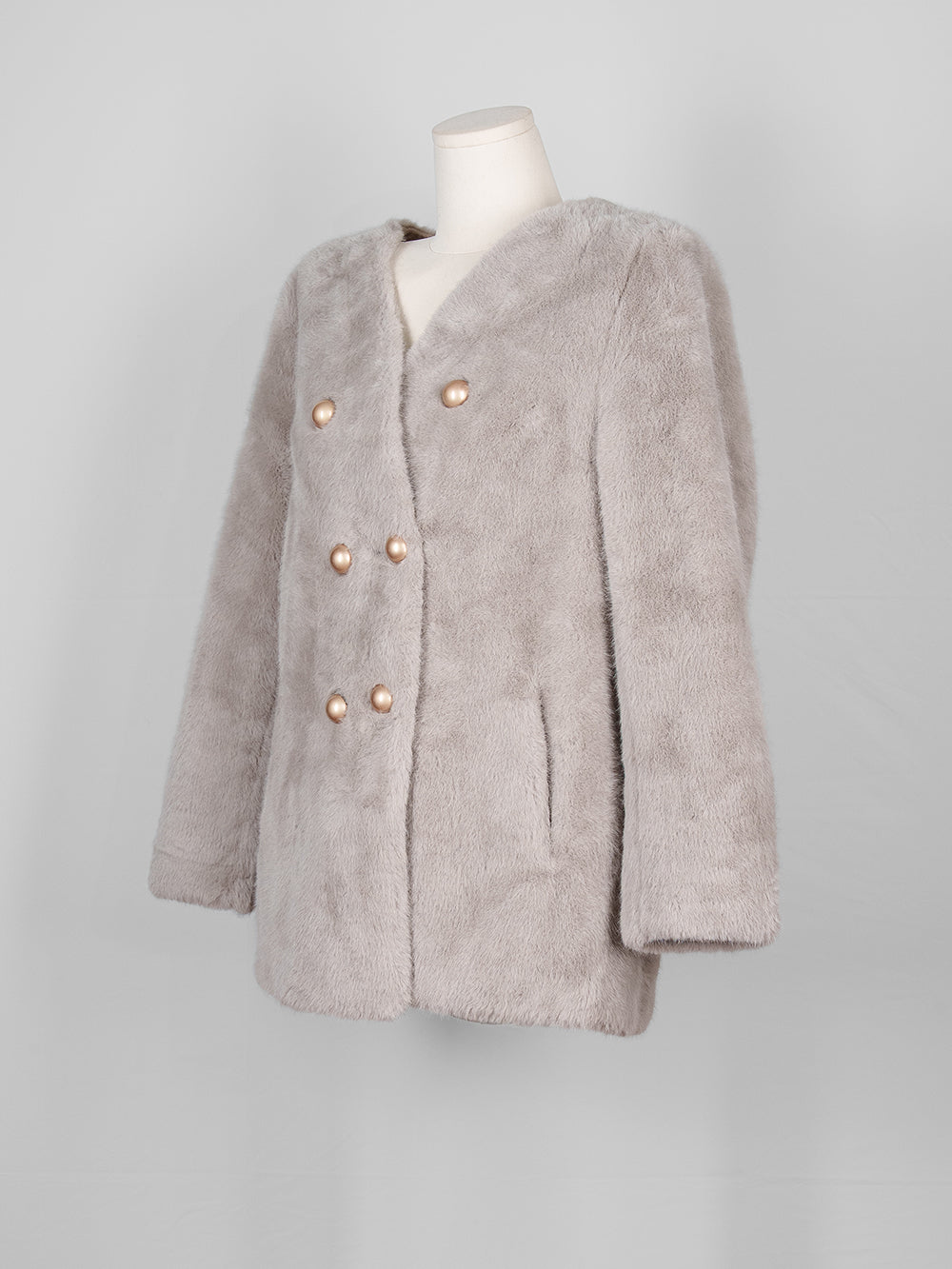 Ava Fur Jacket with Buttons