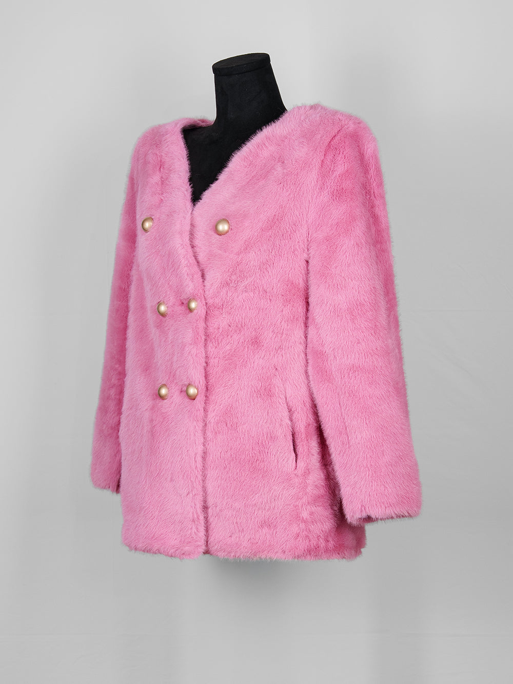 Ava Fur Jacket with Buttons