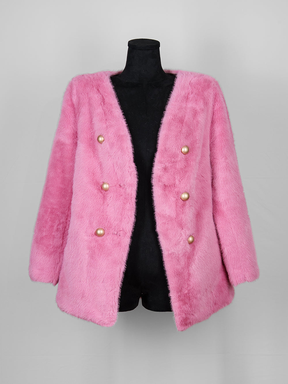 Ava Fur Jacket with Buttons