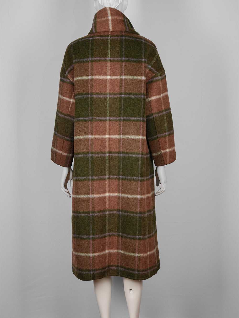 Vanna Plaid Trench Coat Set