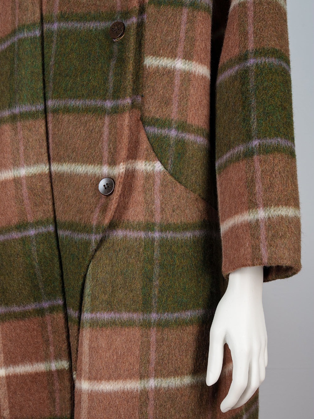 Vanna Plaid Trench Coat Set