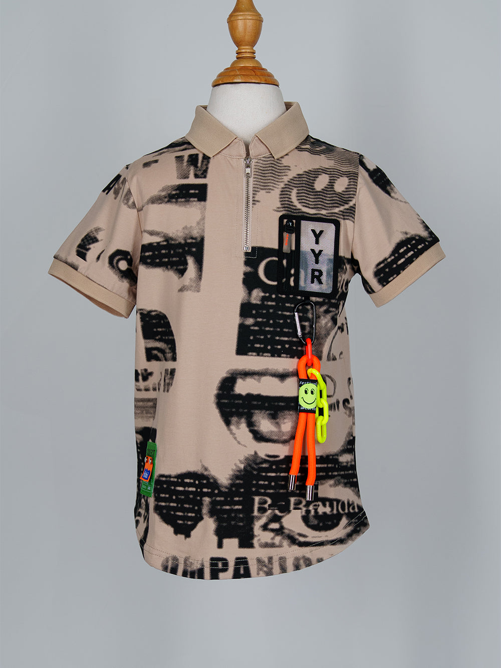 Graphic Print Polo Shirt