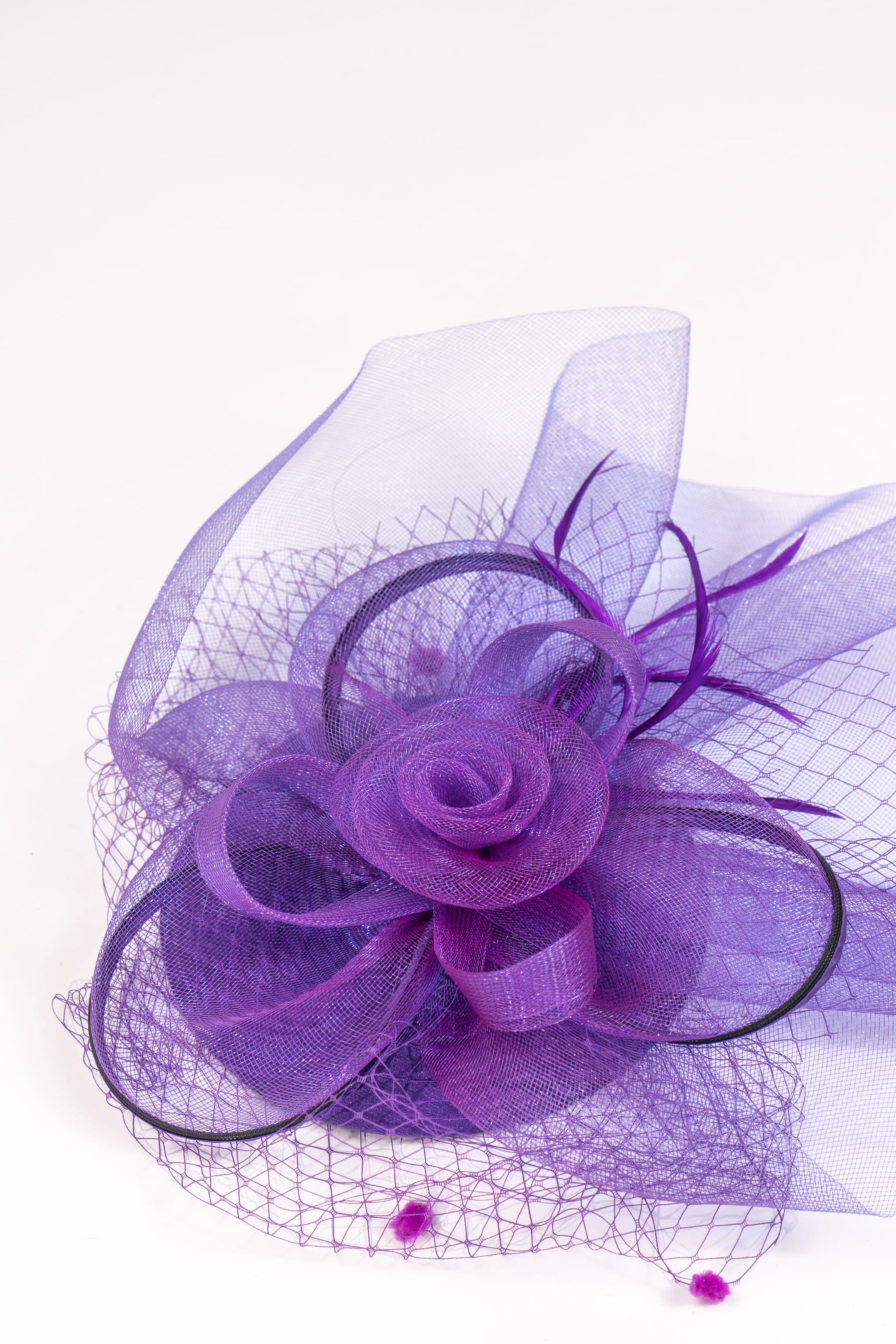 Retro Mesh Floral Fascinator Hat