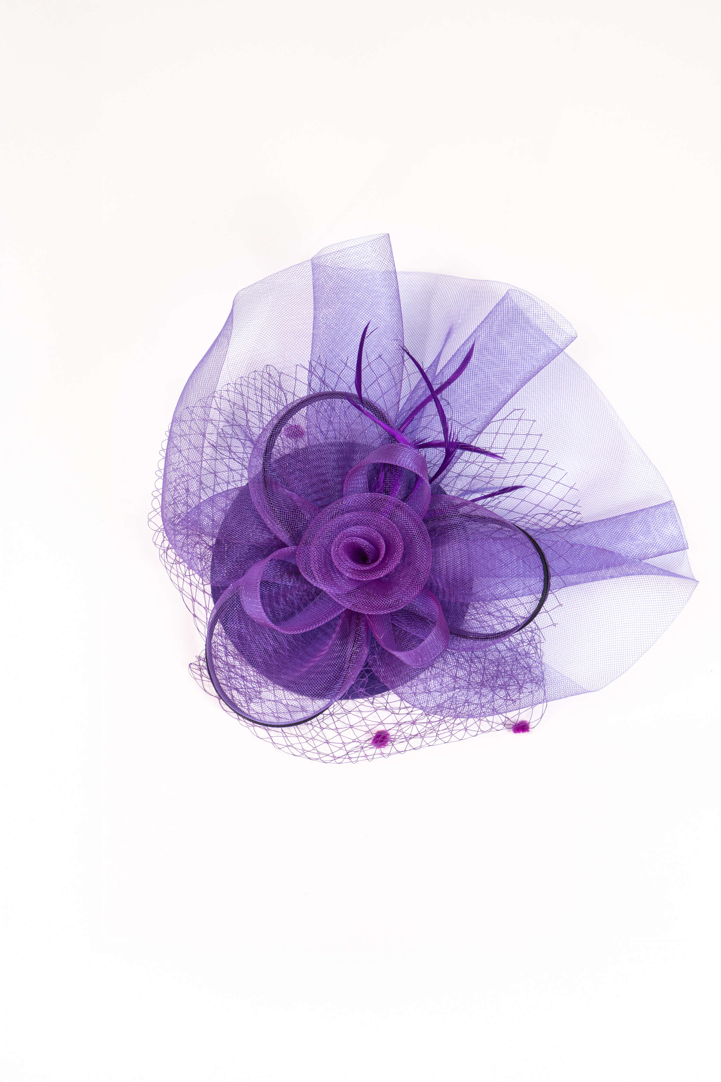 Retro Mesh Floral Fascinator Hat