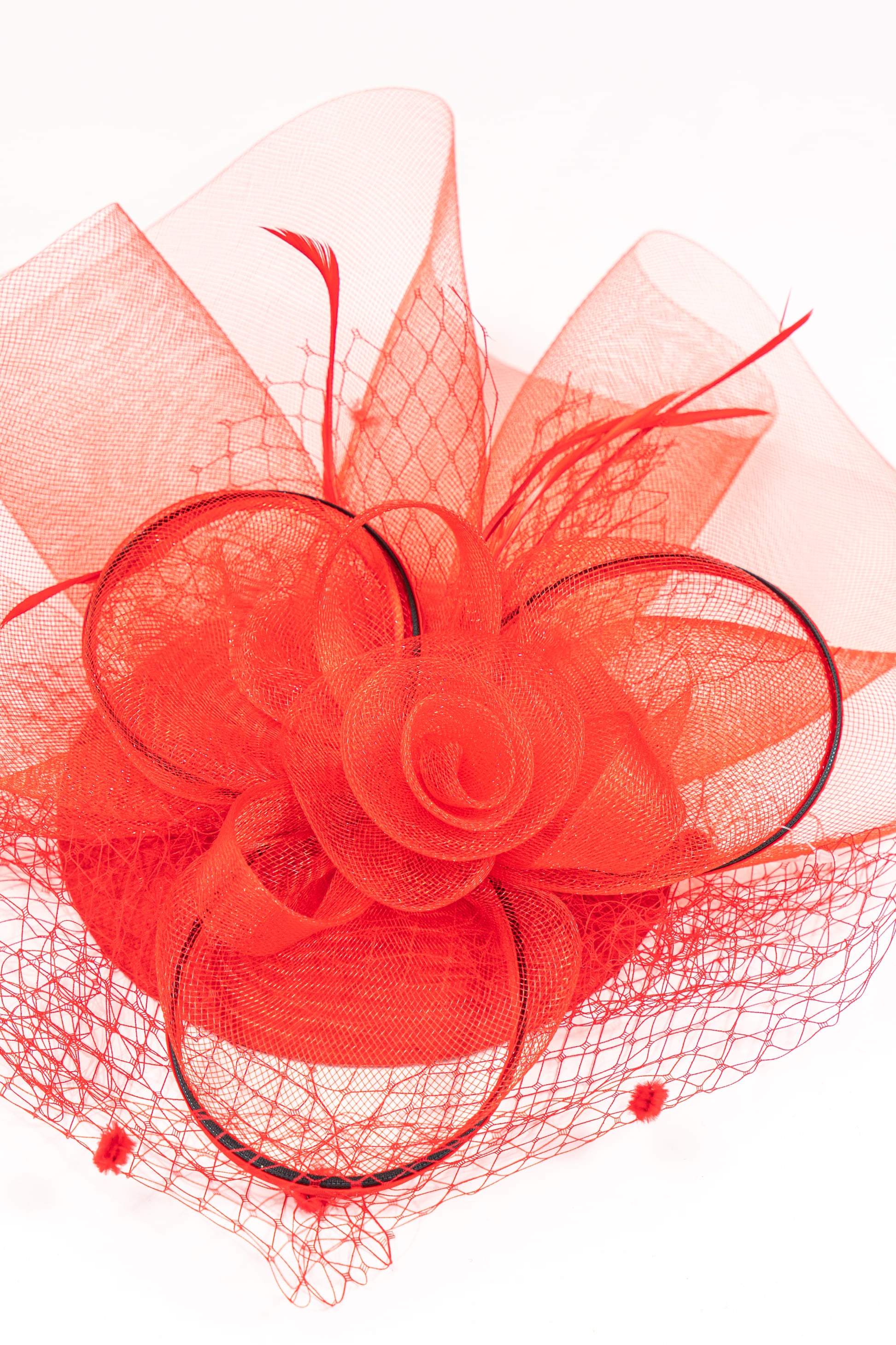 Retro Mesh Floral Fascinator Hat
