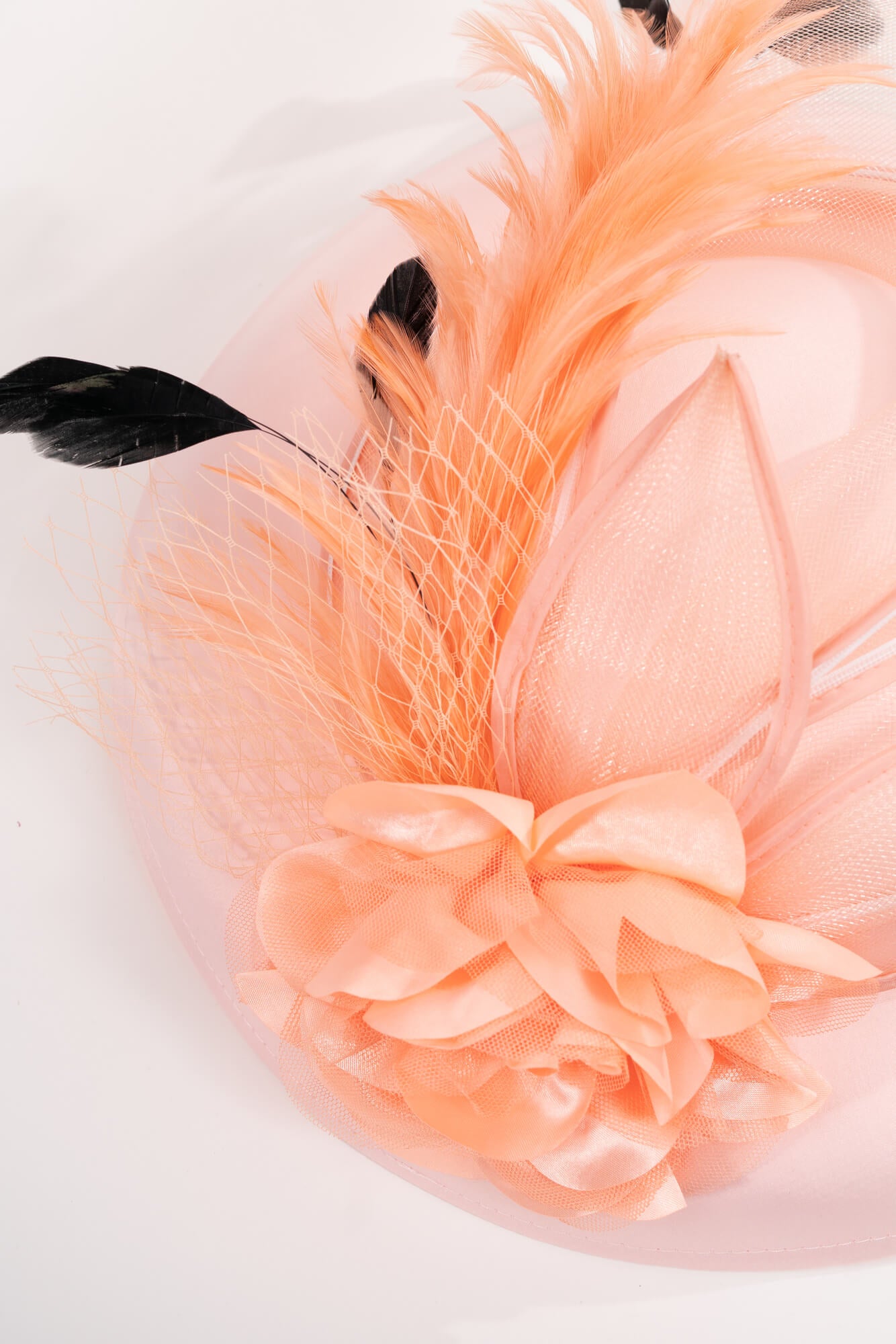 Rose & Feathers Fascinator Hat