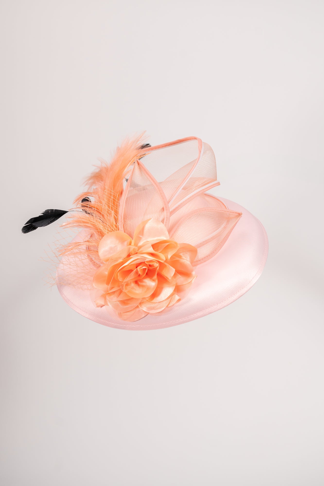 Rose & Feathers Fascinator Hat