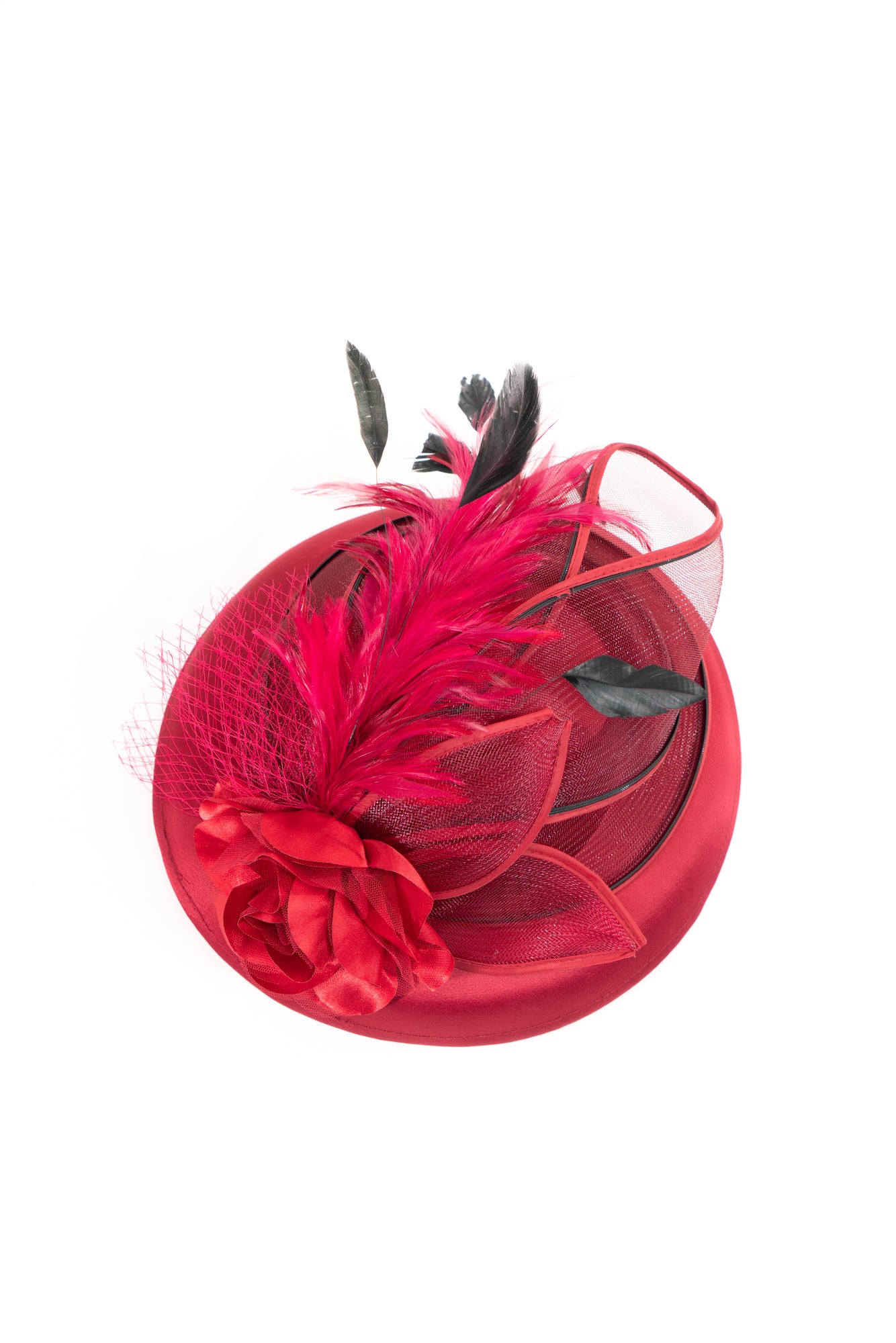 Rose & Feathers Fascinator Hat