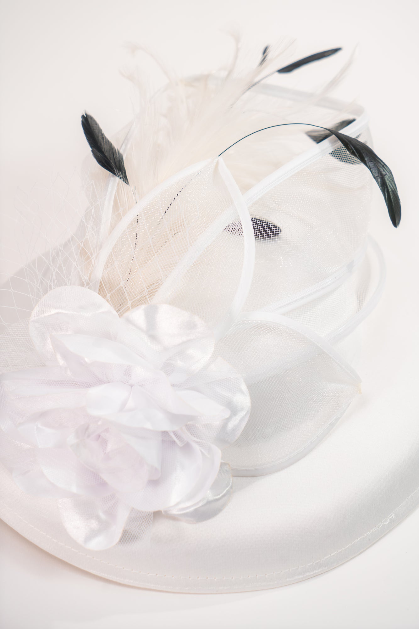 Rose & Feathers Fascinator Hat