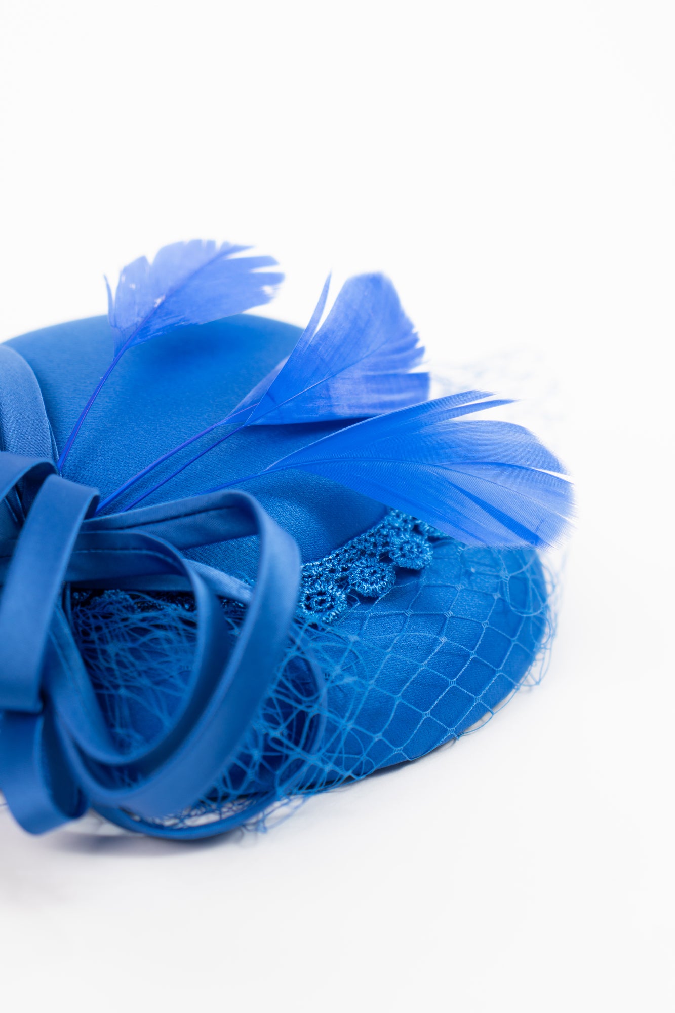 Sculptural Bow with Feathers Hat