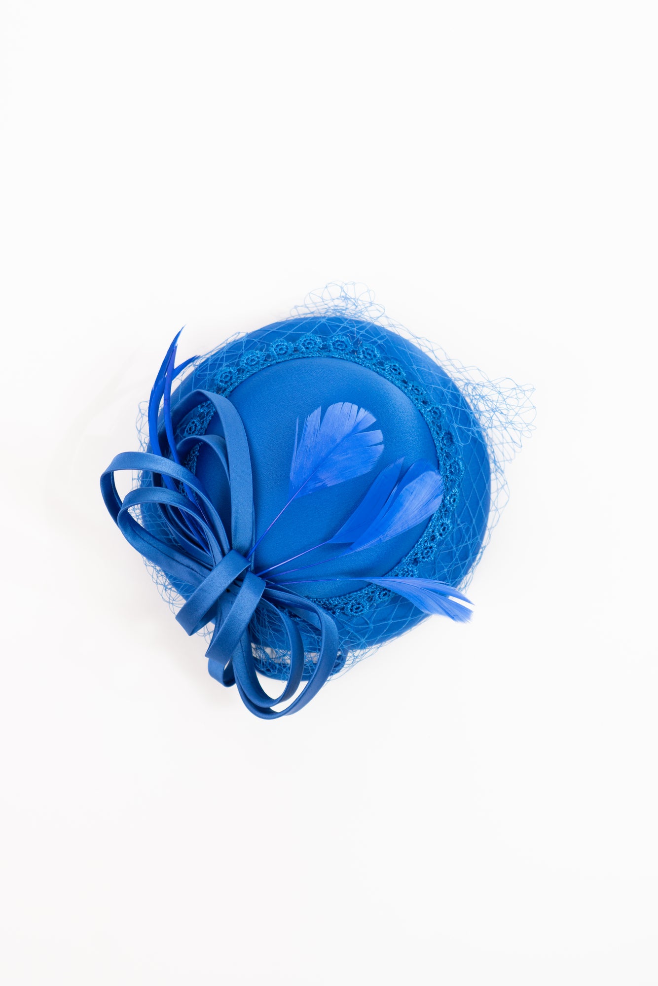 Sculptural Bow with Feathers Hat