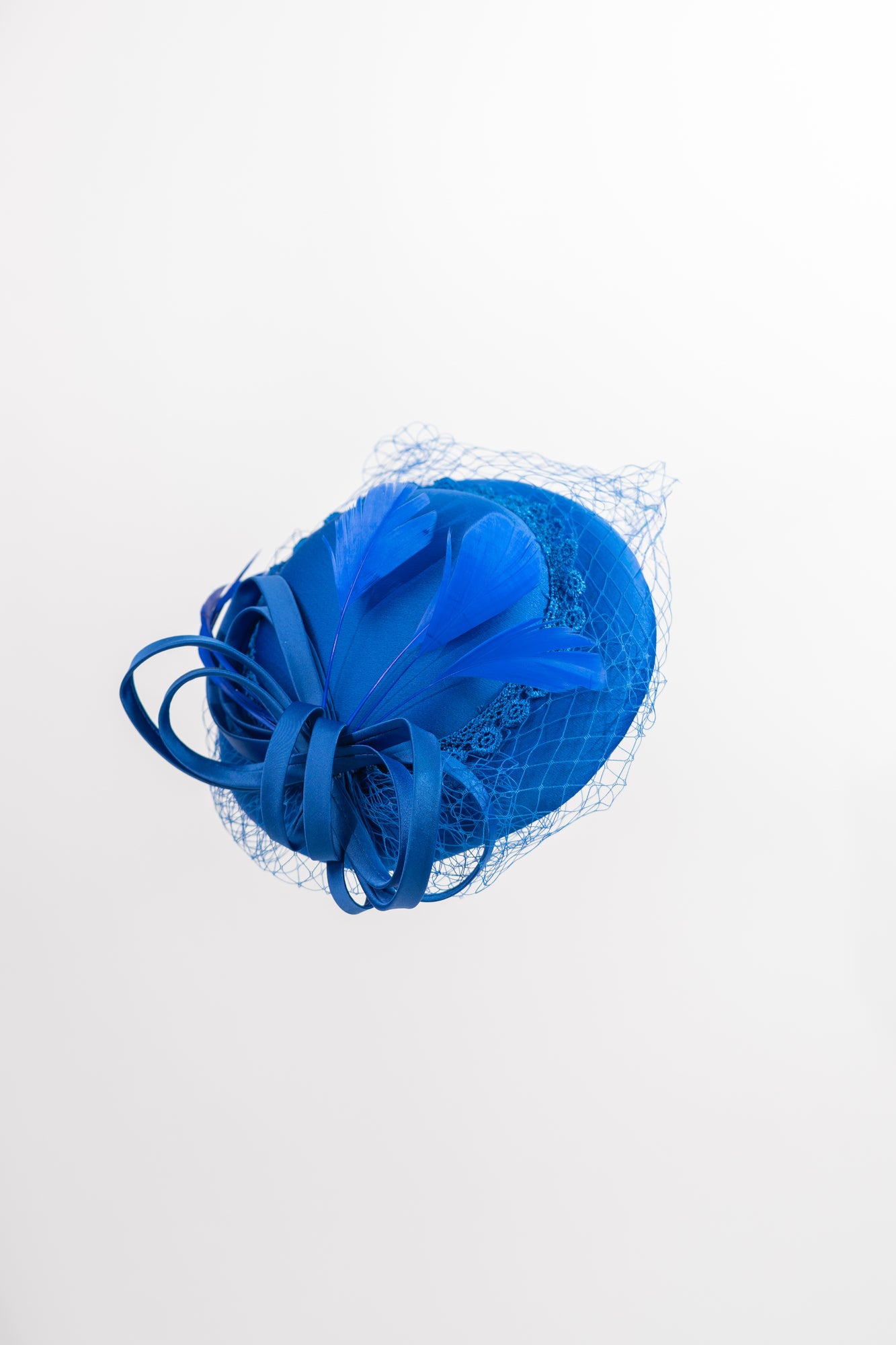Sculptural Bow with Feathers Hat