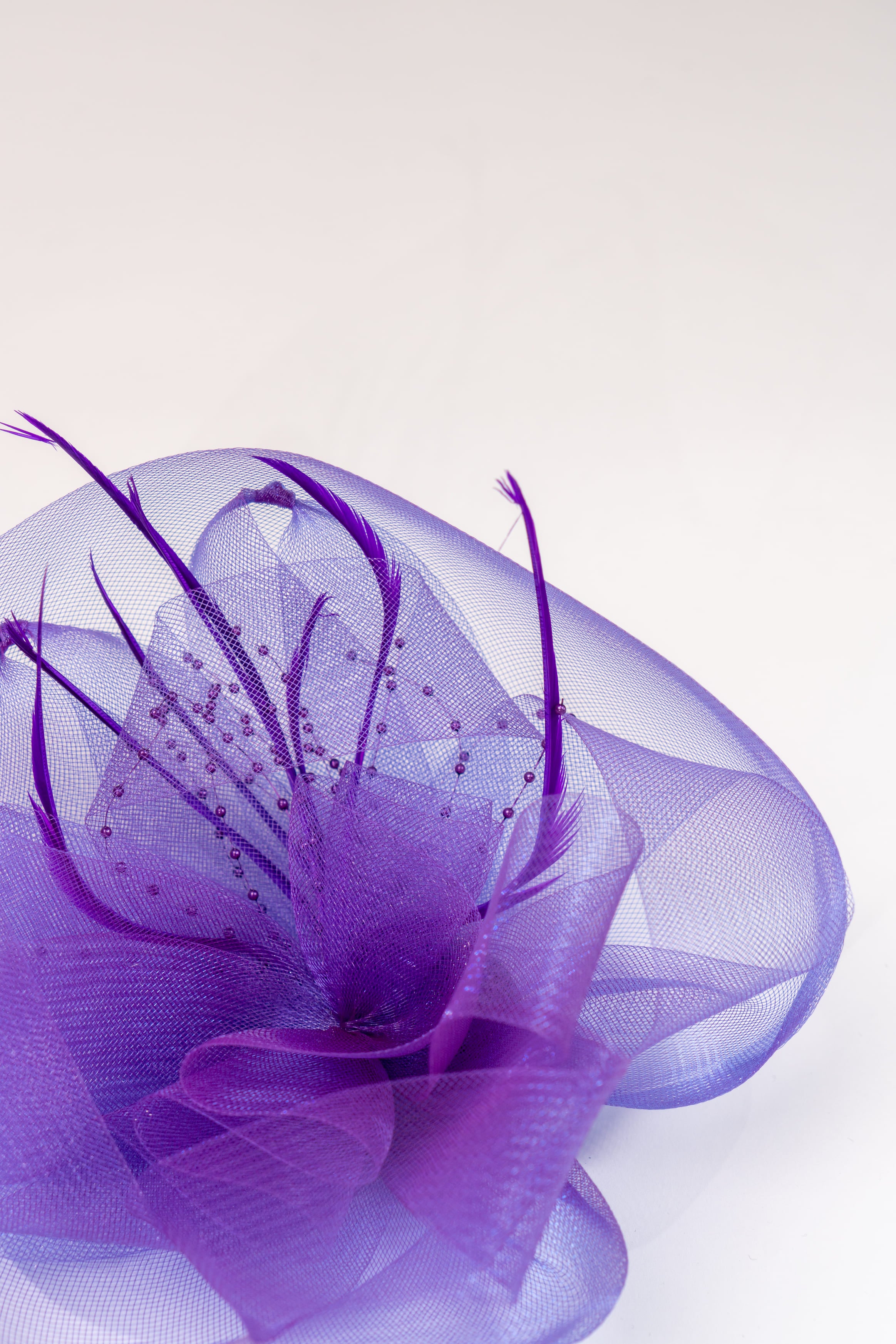 Tulle Flower Fascinator Clip
