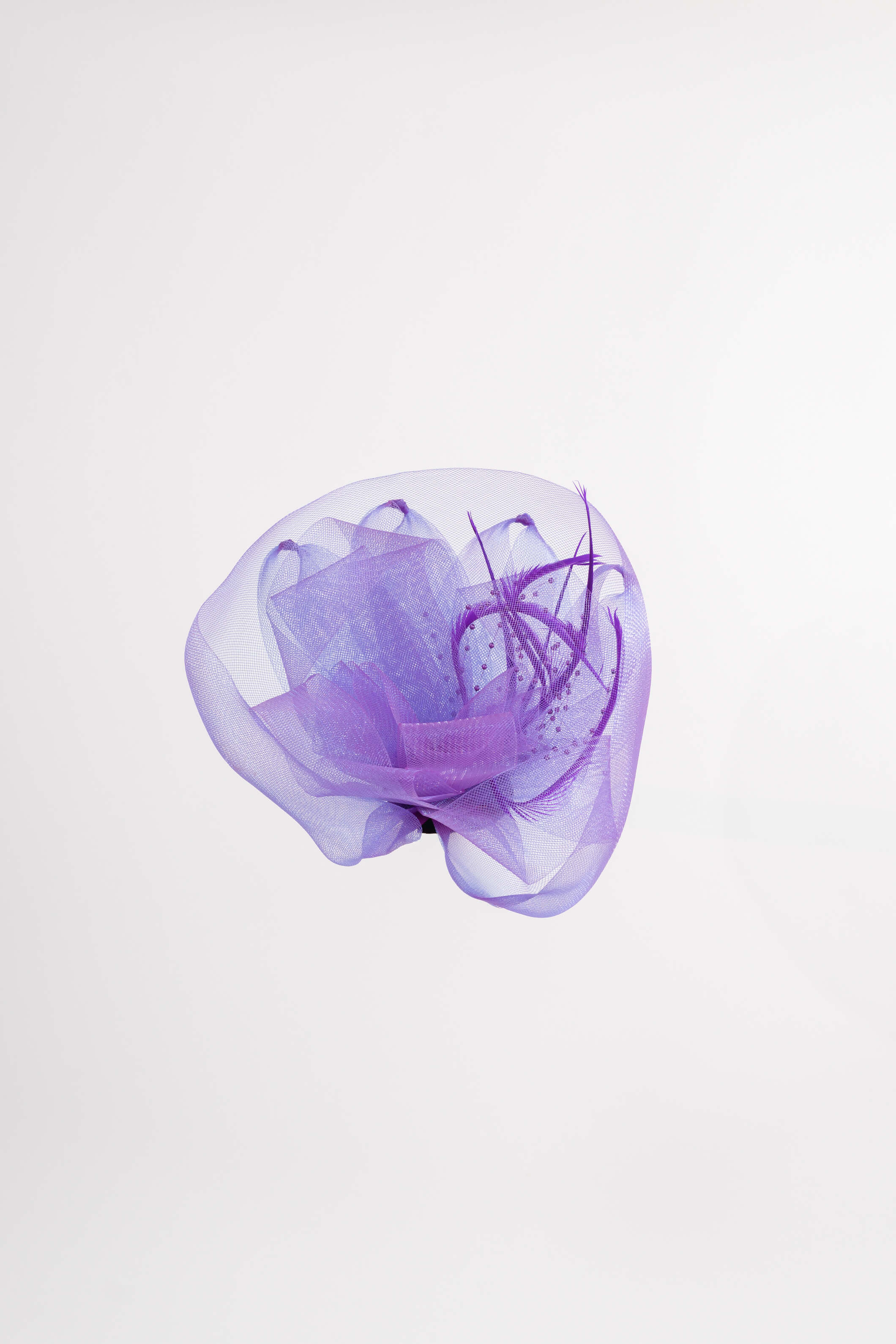 Tulle Flower Fascinator Clip