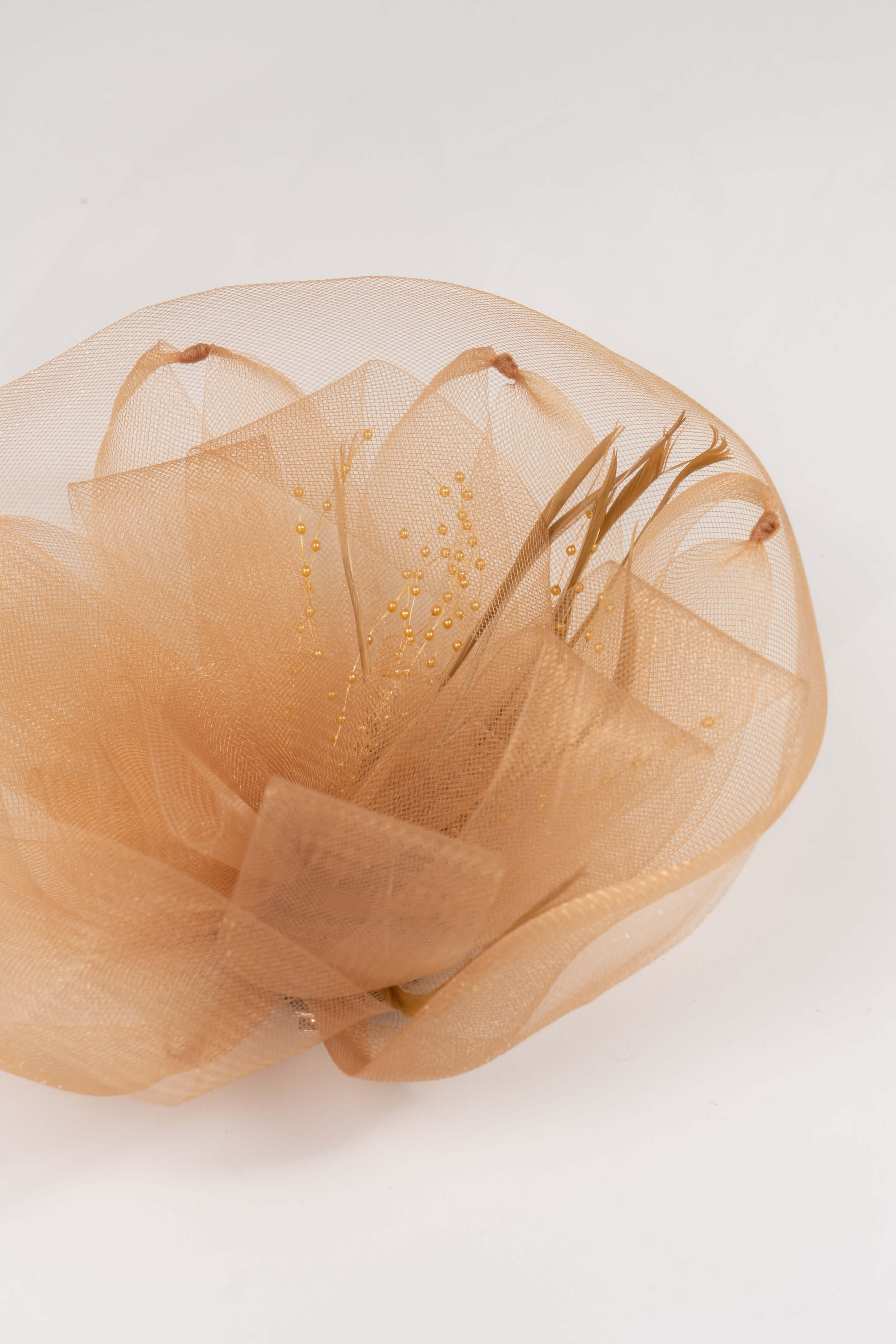 Tulle Flower Fascinator Clip
