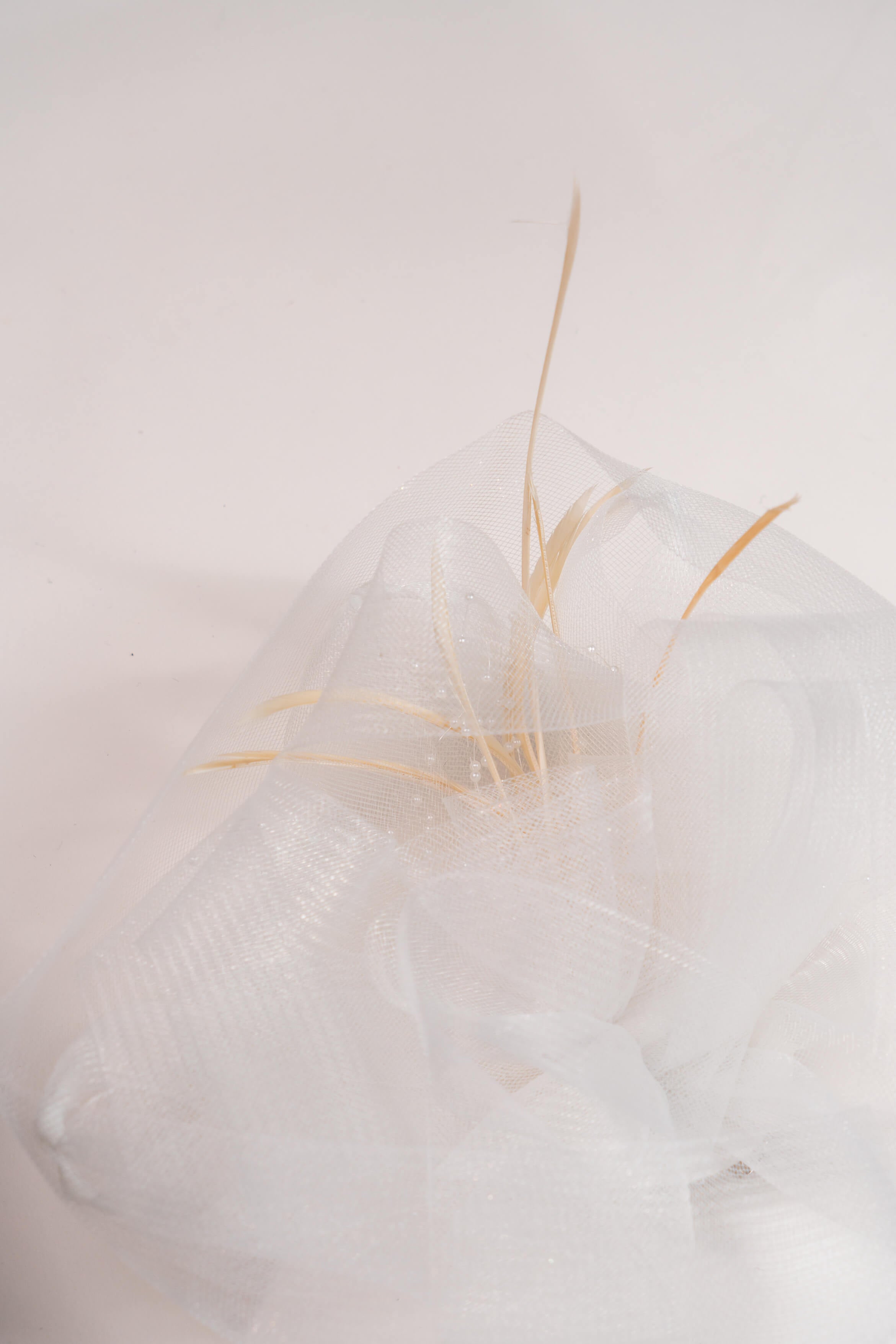 Tulle Flower Fascinator Clip