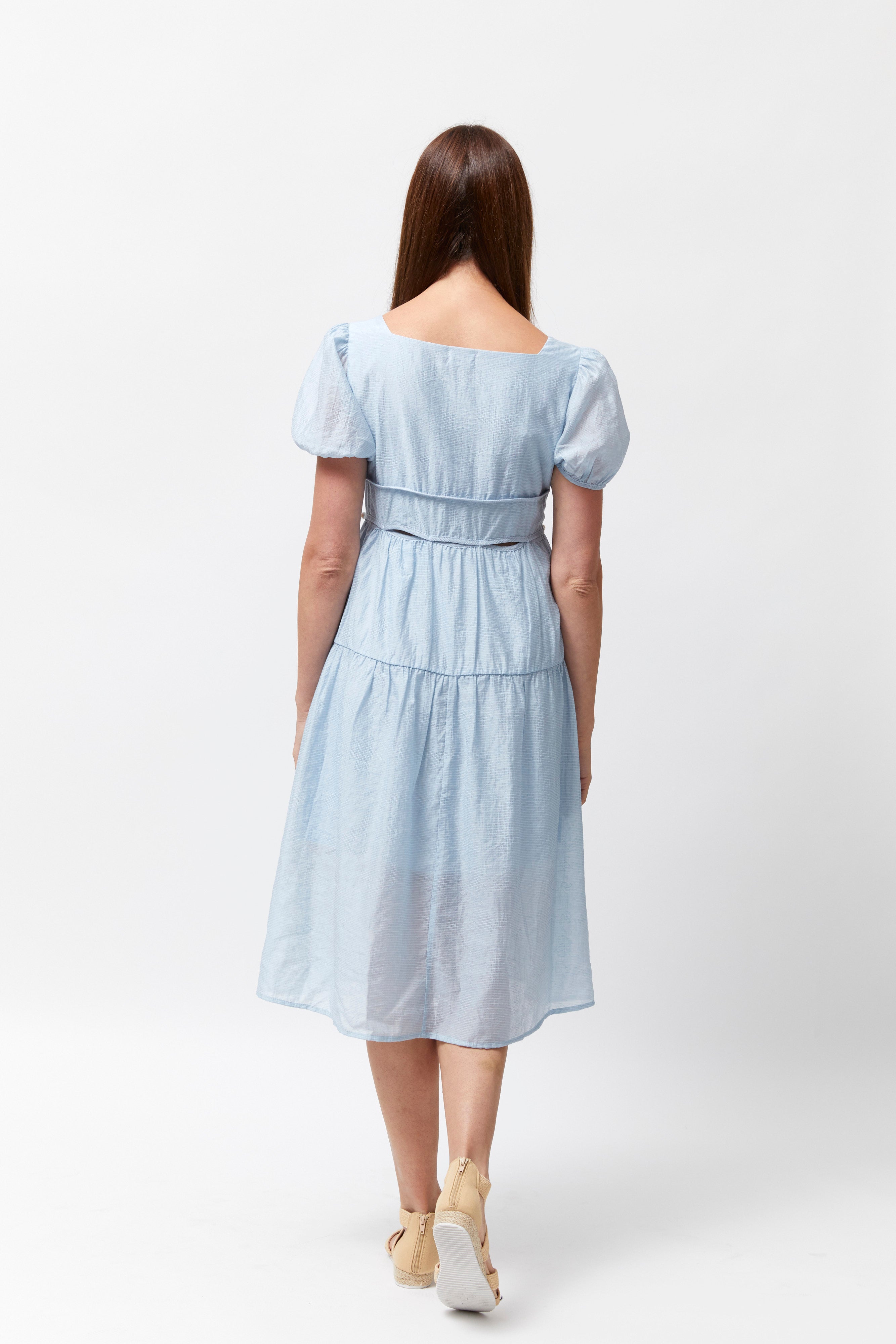 Women's Beaded Waist Dress (Koolkutela Blue)