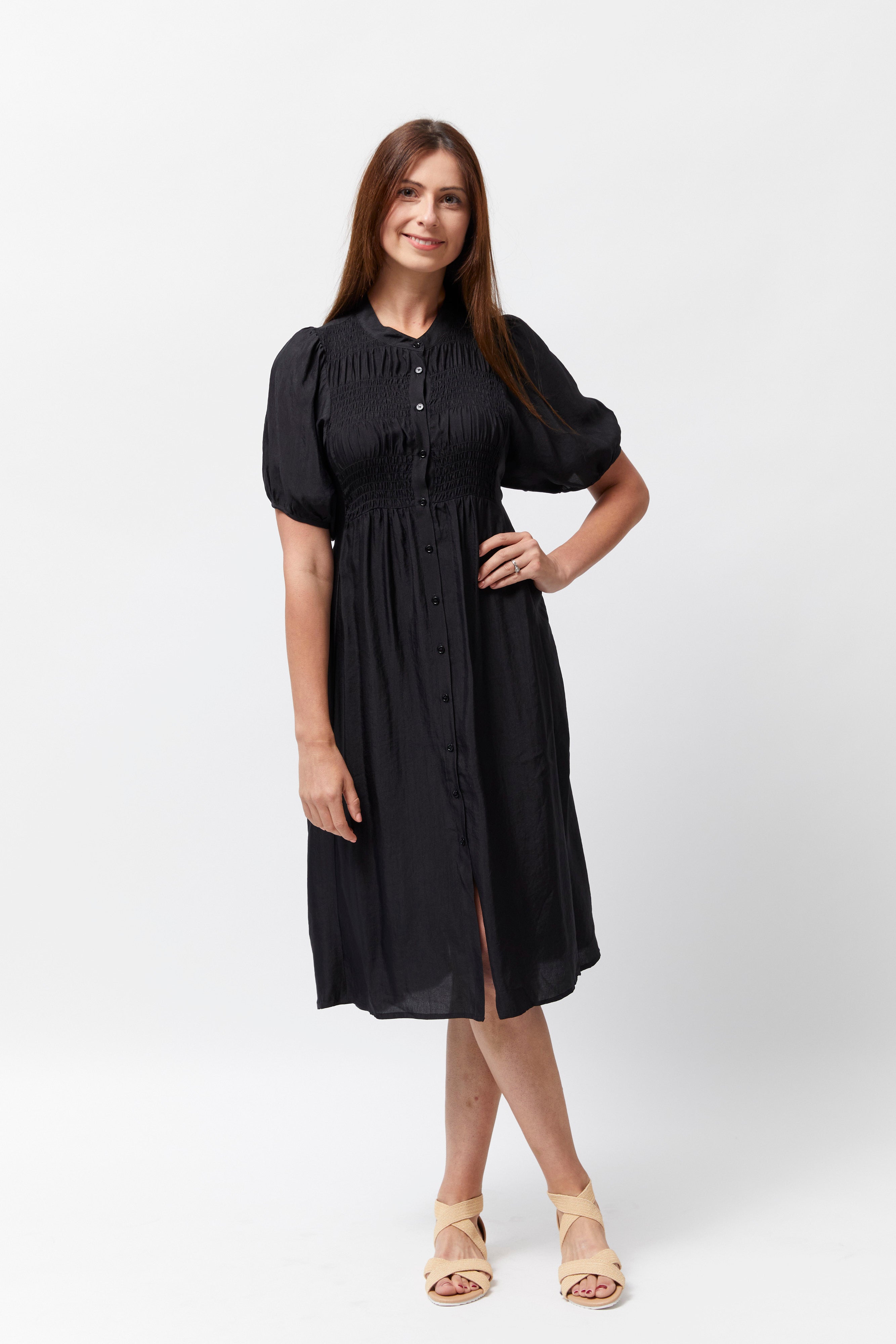 Women's Smocking Dress (Black)