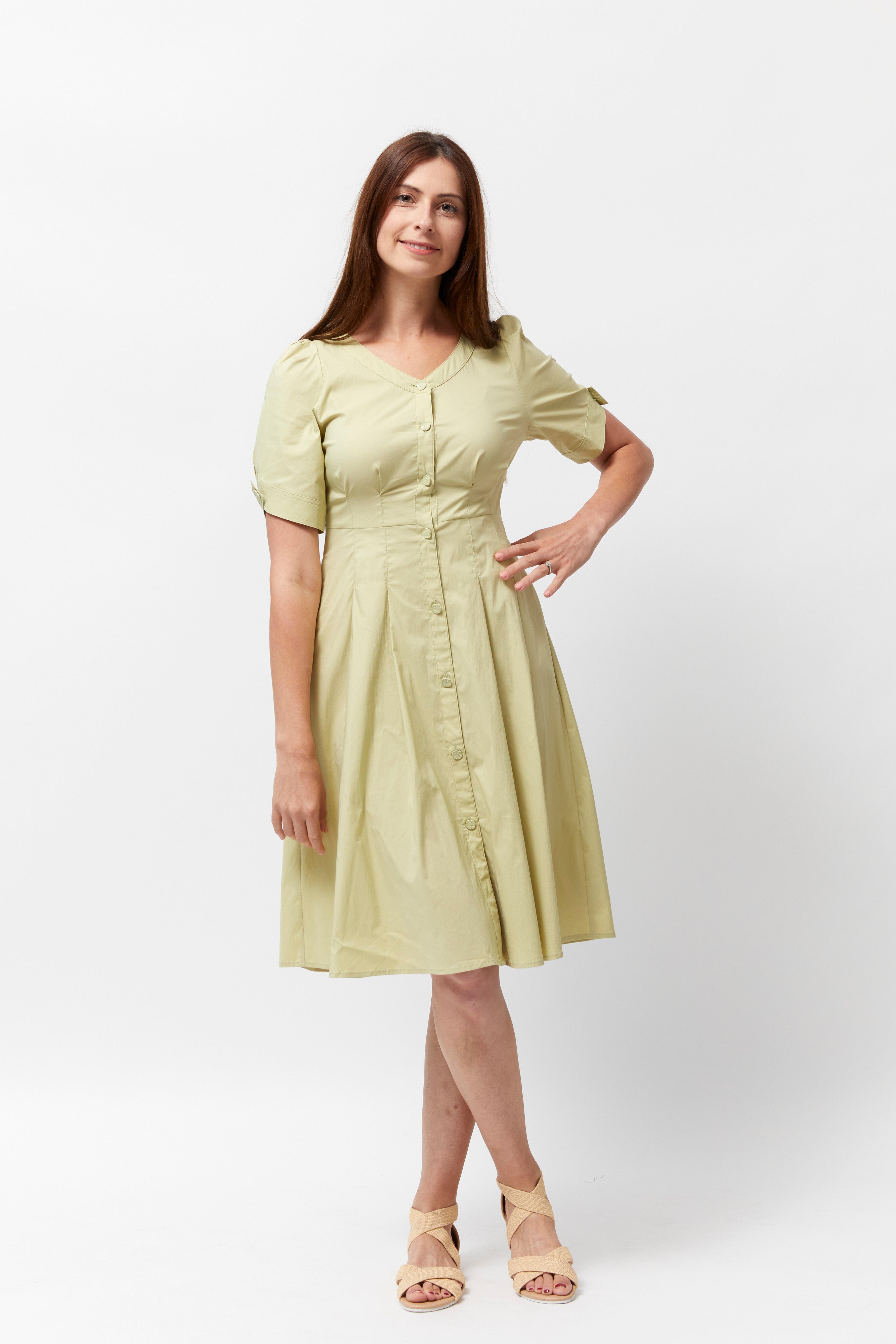 Women's Scoop Neck Dress (Pistachio)