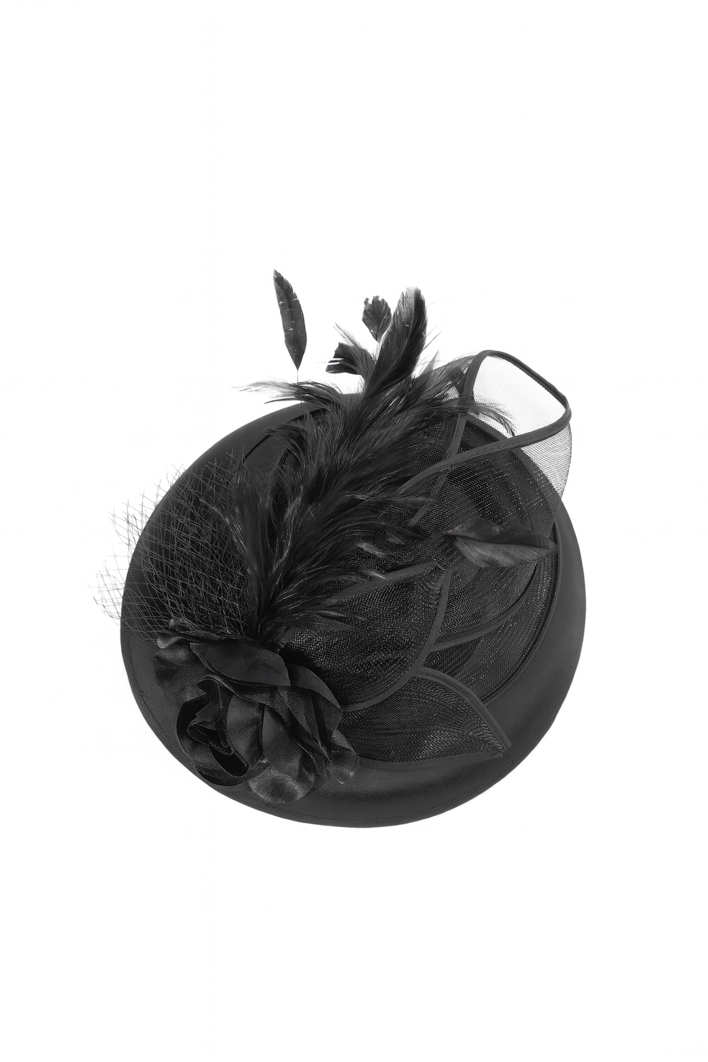 Rose & Feathers Fascinator Hat
