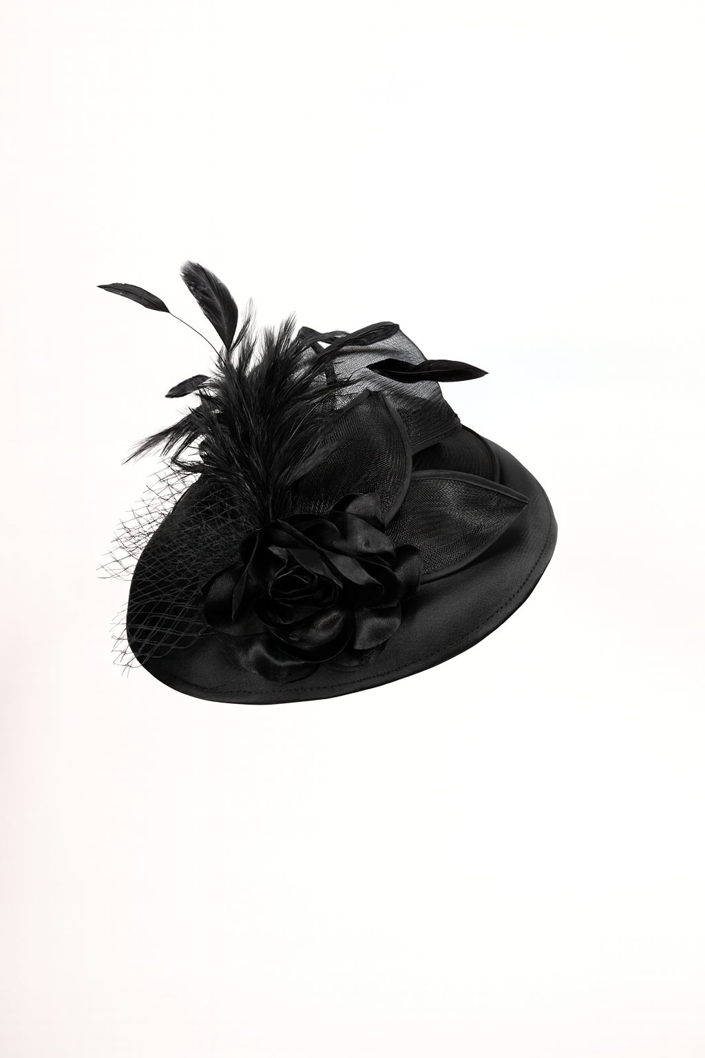 Rose & Feathers Fascinator Hat