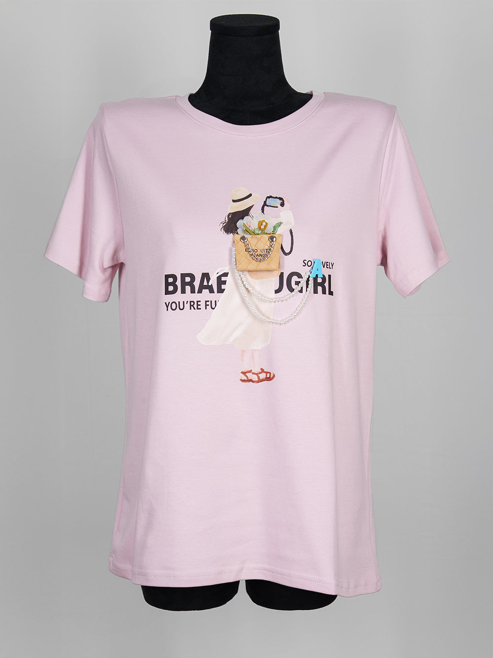 Brave Girl Pearl Strap Tee
