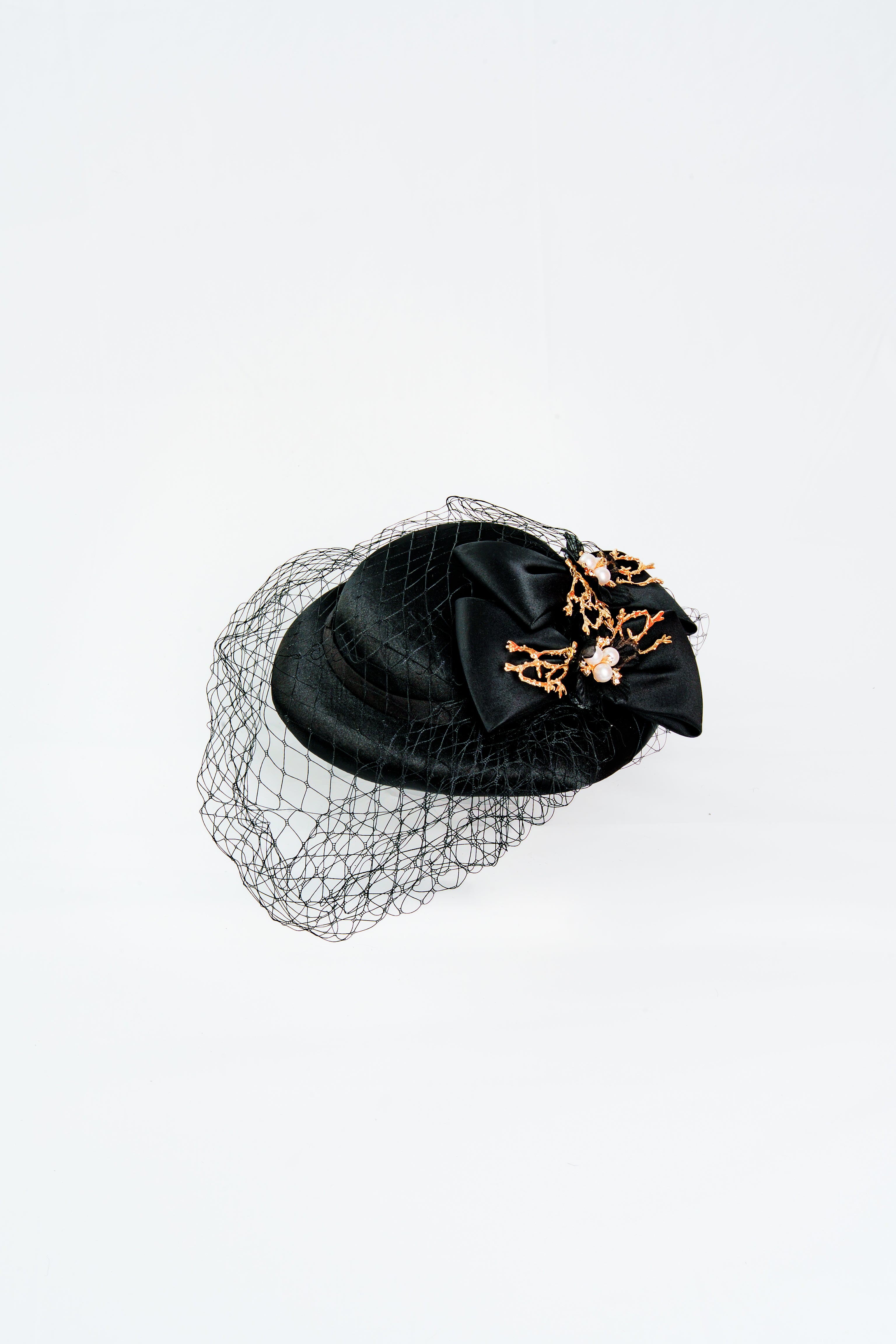 Elegant Golden Twig Fascinator Hat