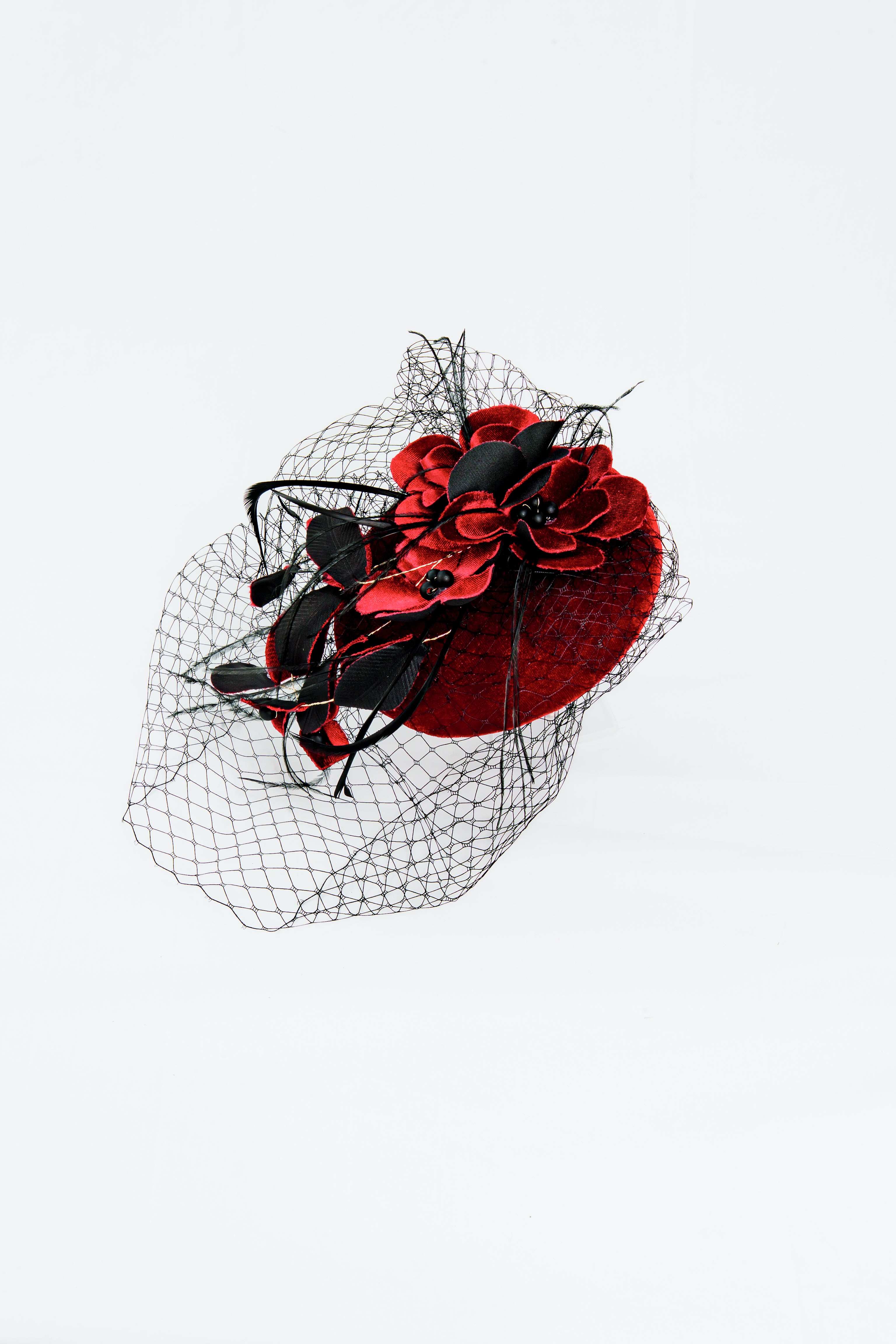 Velvet Flower Fascinator Hat