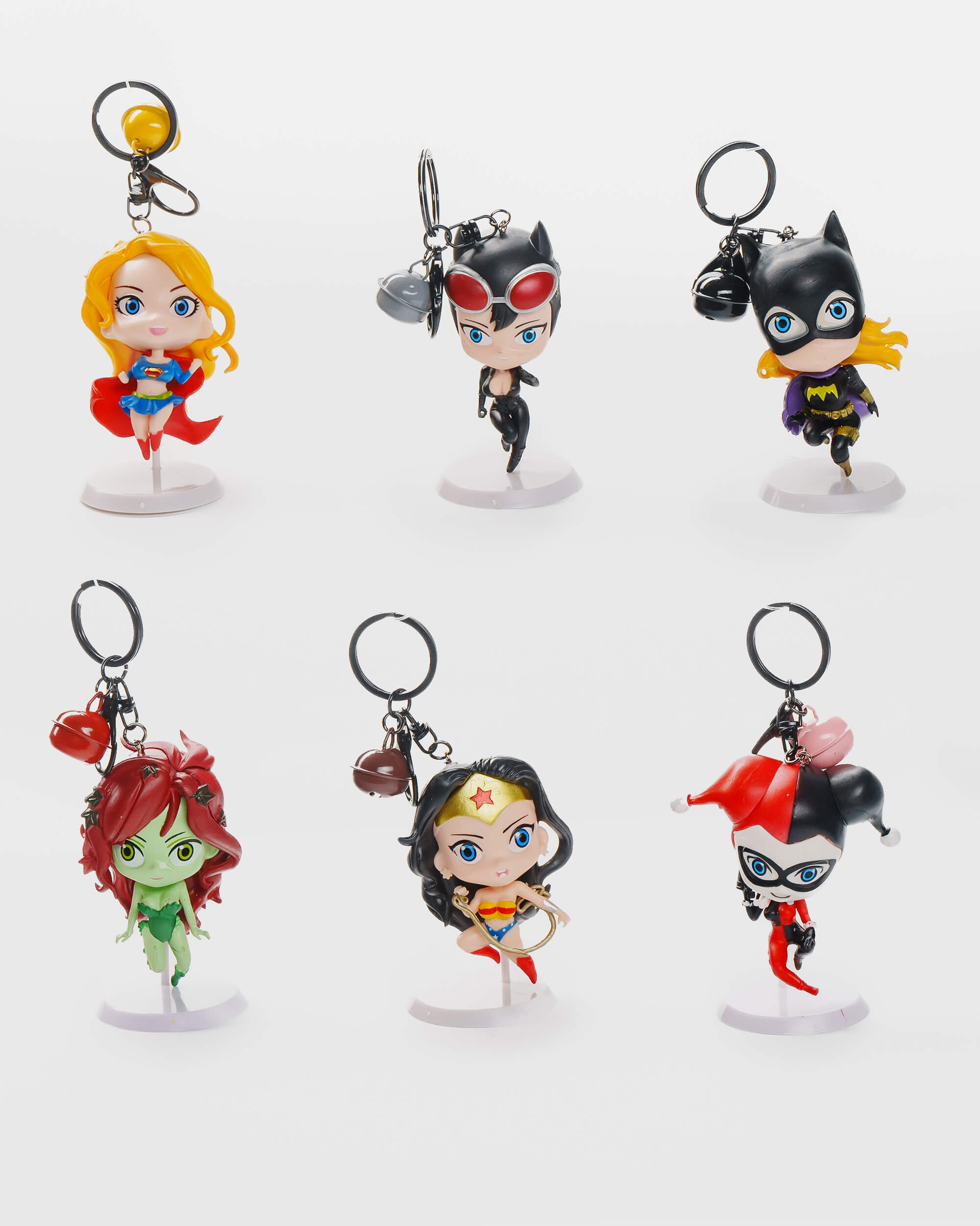 DC Heroines and Villains Keychain Set (6 pcs)