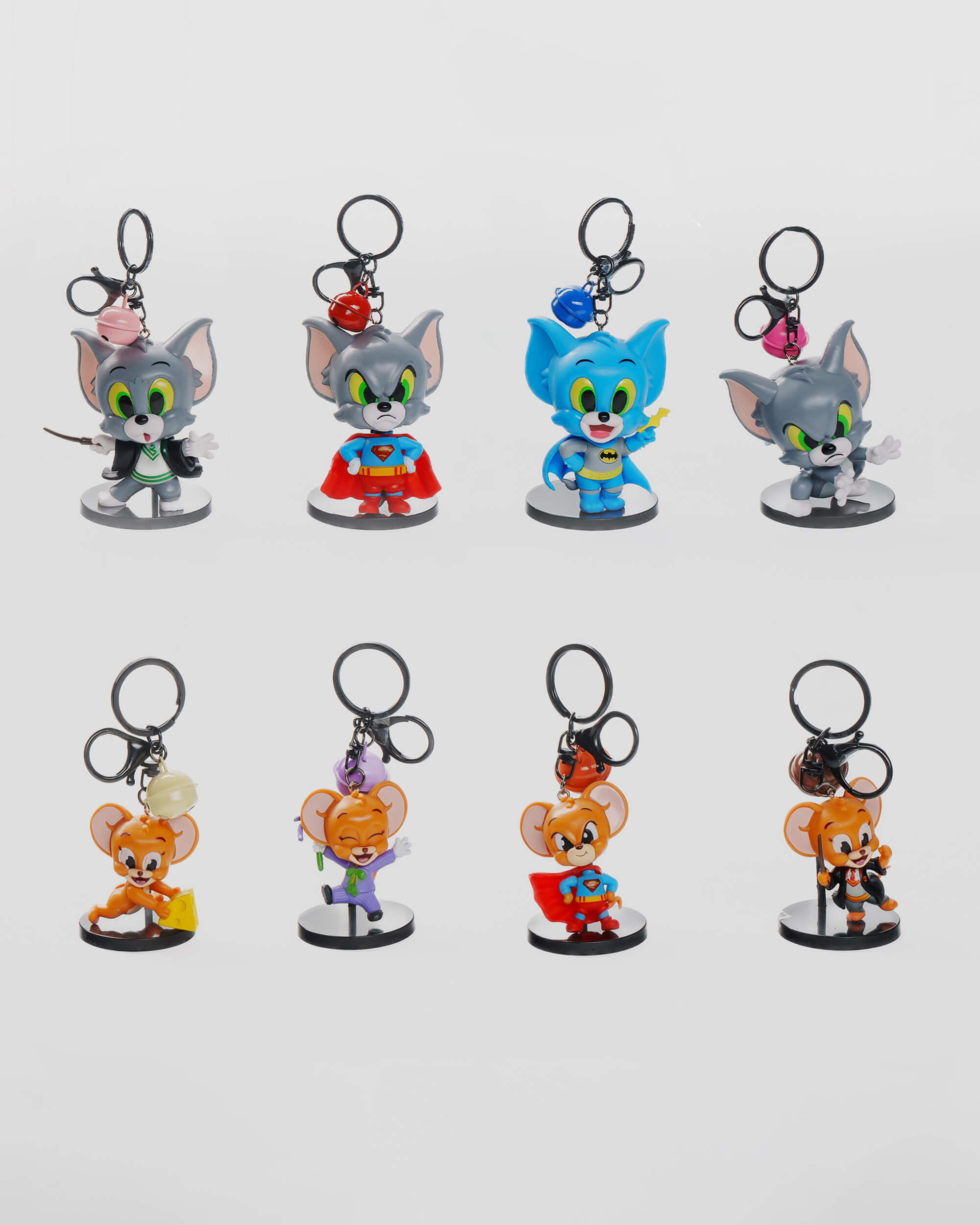 Tom and Jerry Cosplay Keychain Set (8 pcs)