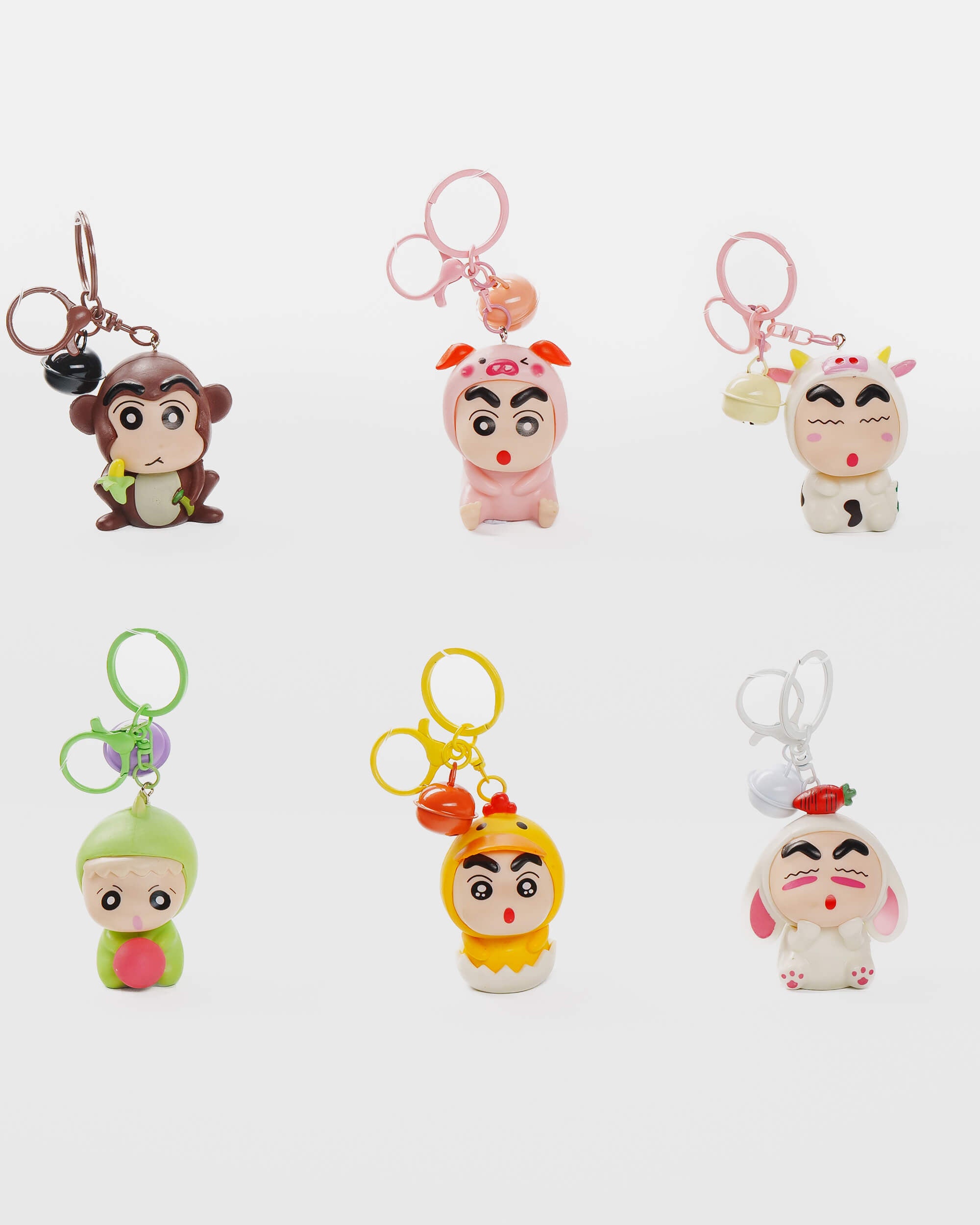 Shinchan Animal Onesie Keychain Set (6 pcs)