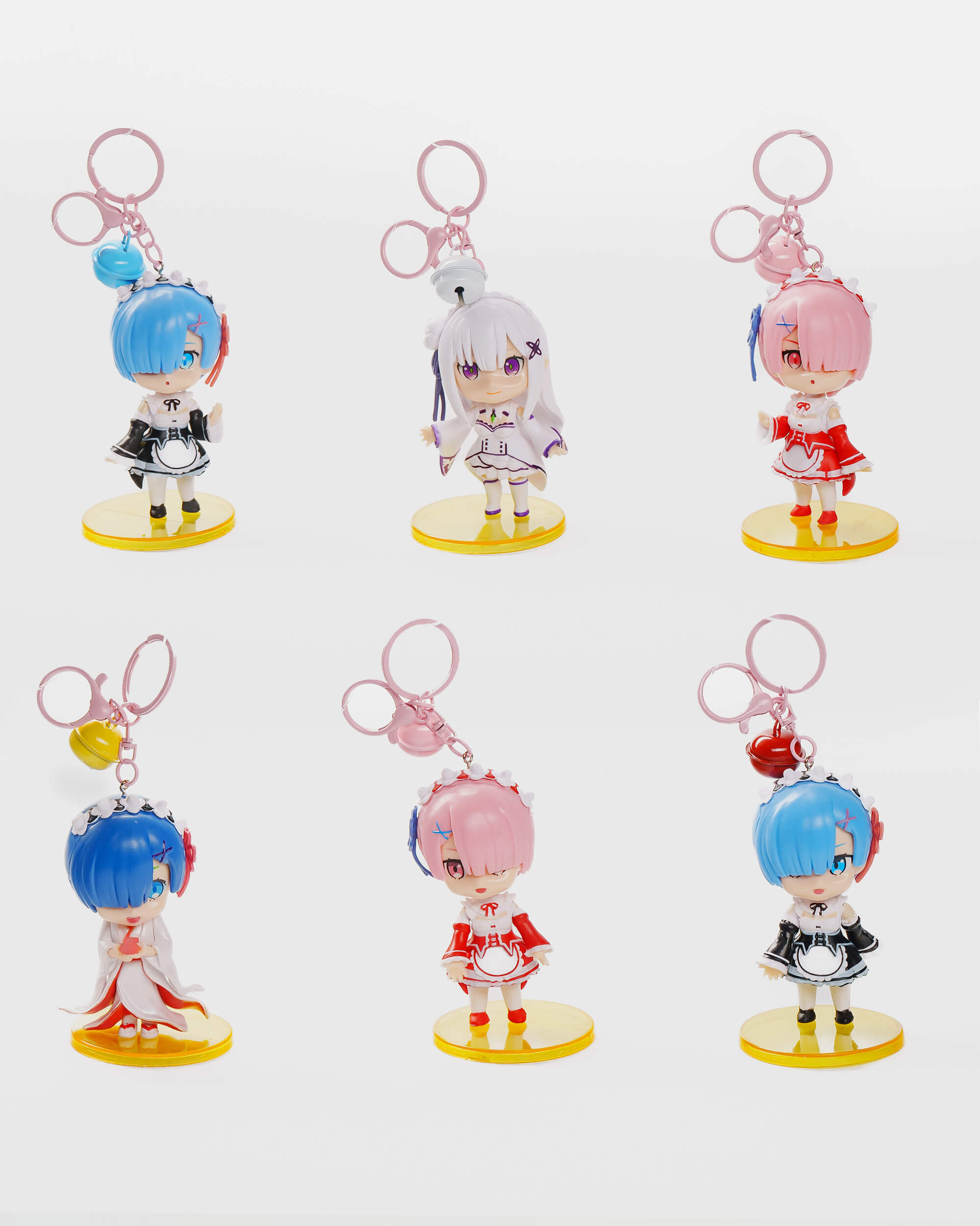 Re Zero Chibi Keychain Set (6 pcs)
