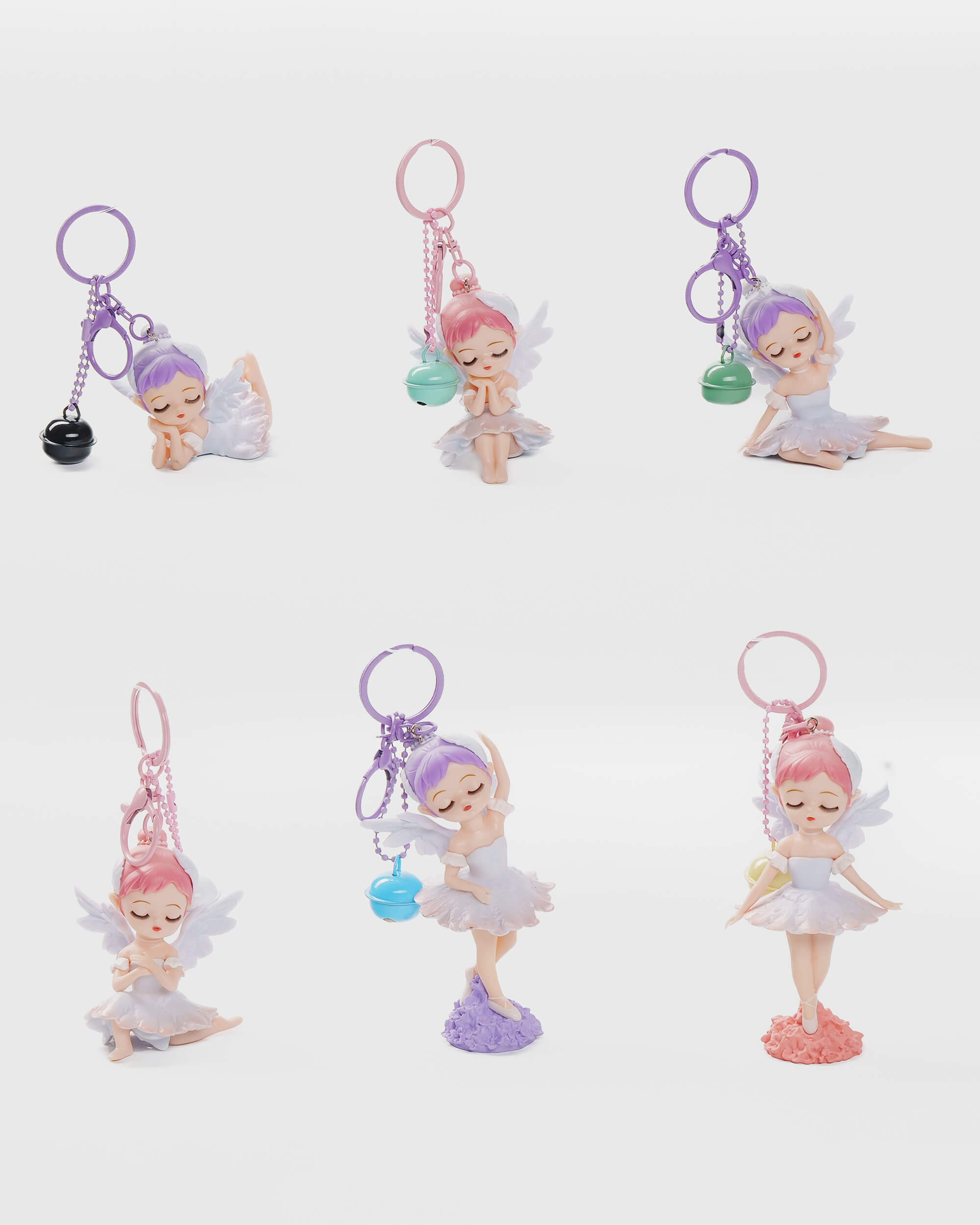 Ballerina Fairy Keychain Set (6 pcs)