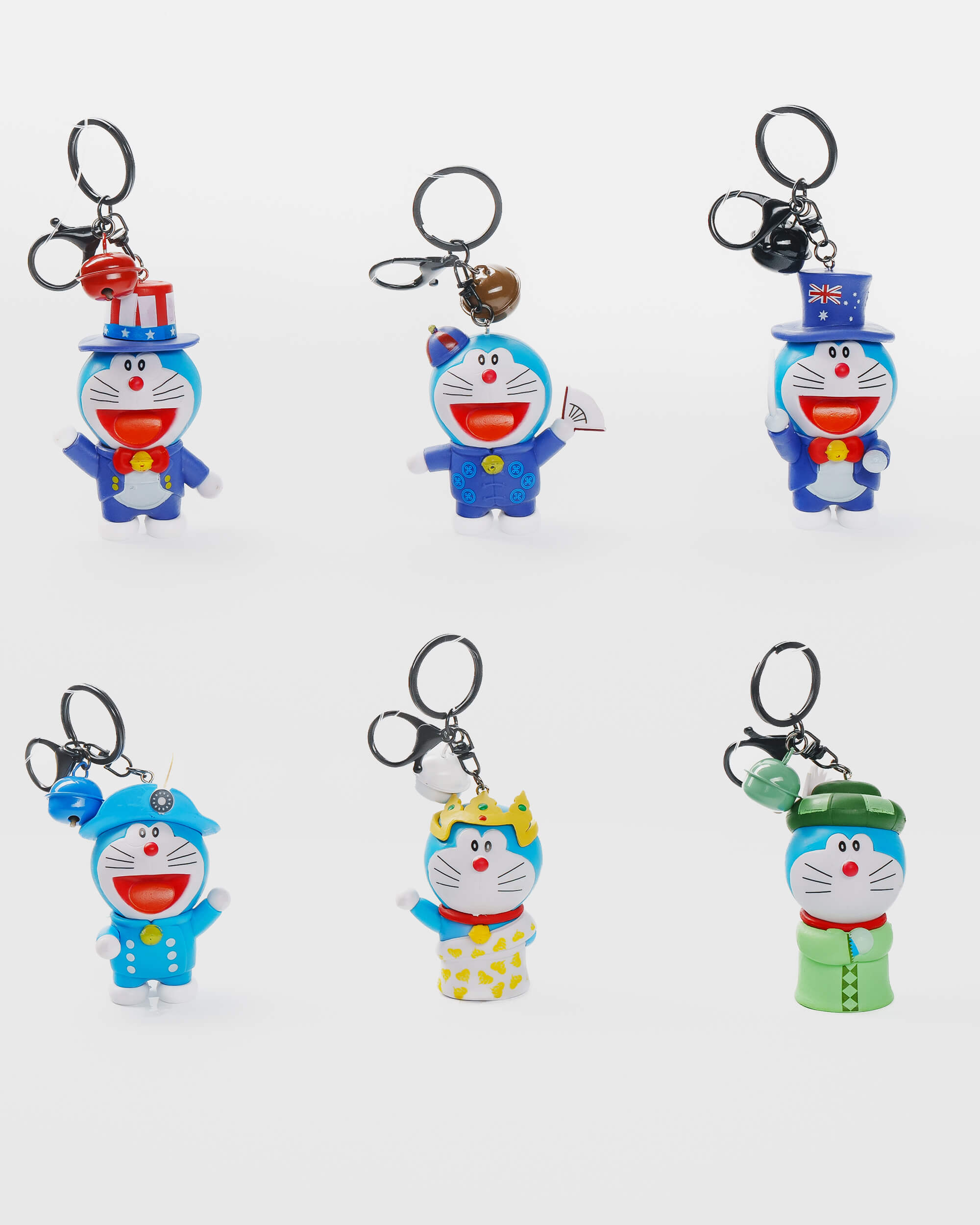 Doraemon Travel Costume Keychain Set (6 pcs)