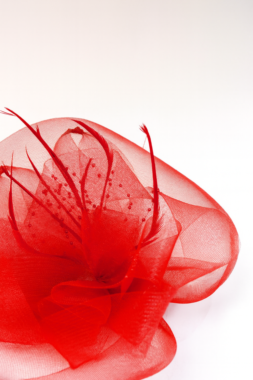 Tulle Flower Fascinator Clip